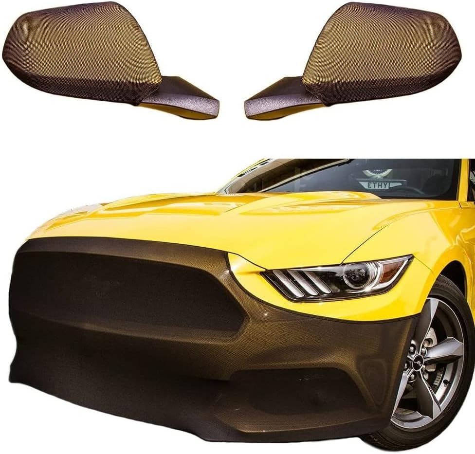 Mustang NoviStretch Front + Mirror Bra High Tech Stretch Mask Combo Fits: All 2015 Thru 2023 6th Gen Mustangs