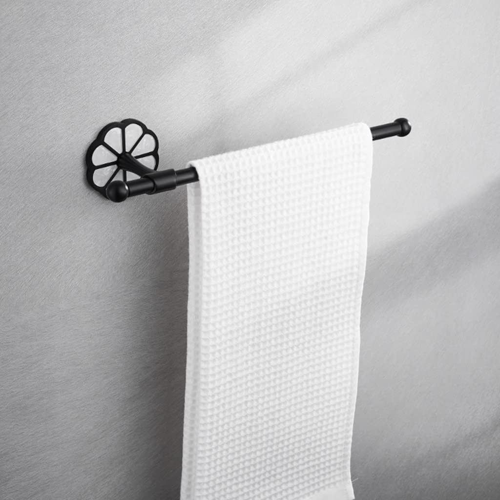 Bath Towel Bar Black Towel Bar Wall Mounted Bathroom Accessory Brass Towel Holder Rod Towel Rack Towel Holder (Color : Towel Ring) (Towel Ring)