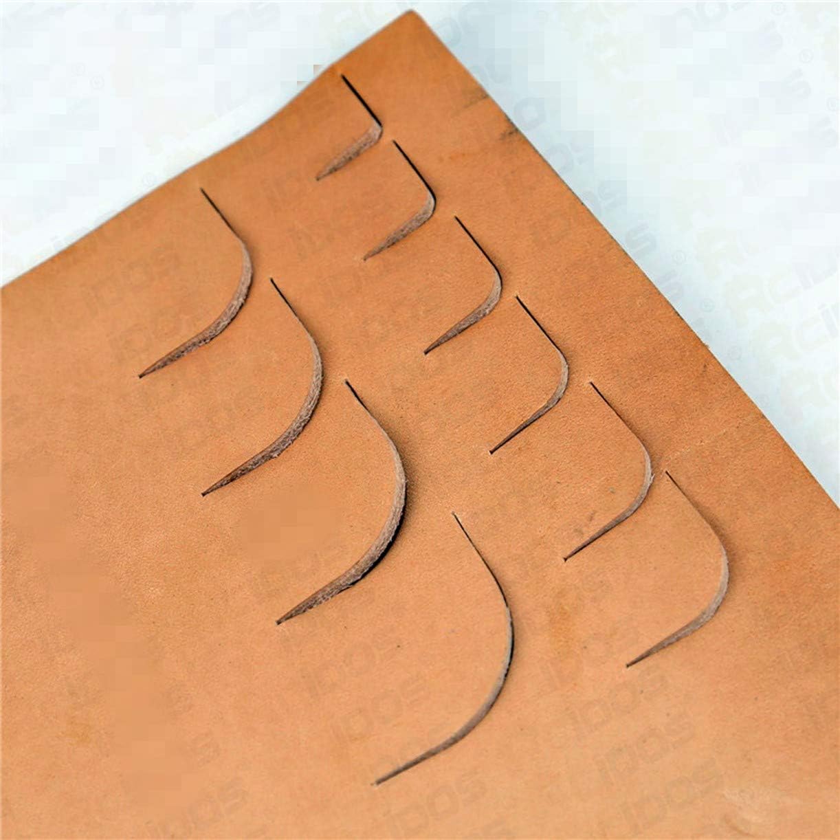 WellieSTR 10 Size Leather Wallet Corner Edge Trimmer,Handwork Leather Belt Corner Punch Cutter,Japan Steel Leather Fillet