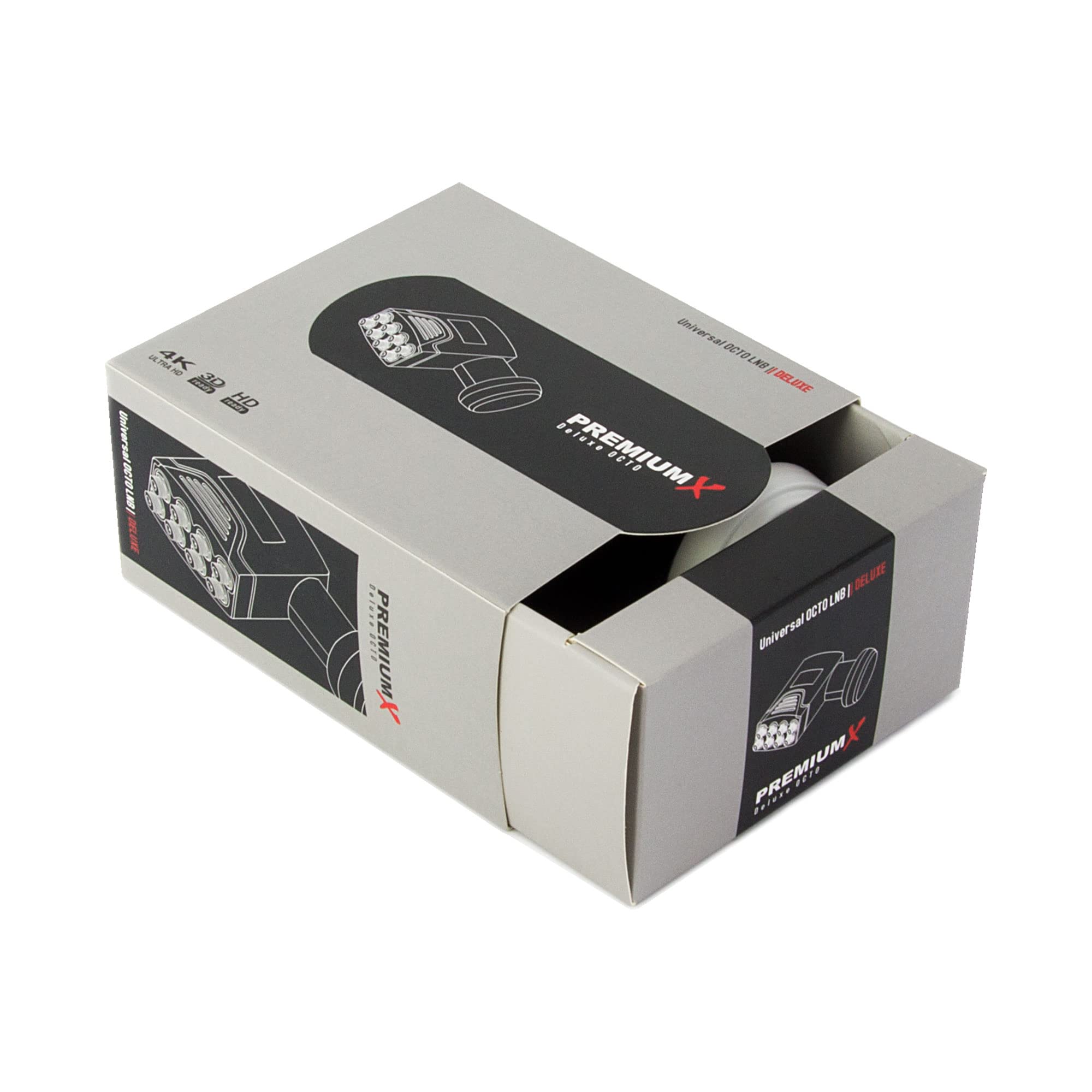 Fuba DAA 850 A Satanlage Set Aluminium Satellitenschüssel in Anthrazit HDTV 3D 4K Premium X Deluxe Octo LNB 1 Sat für 8 Teilnehmer