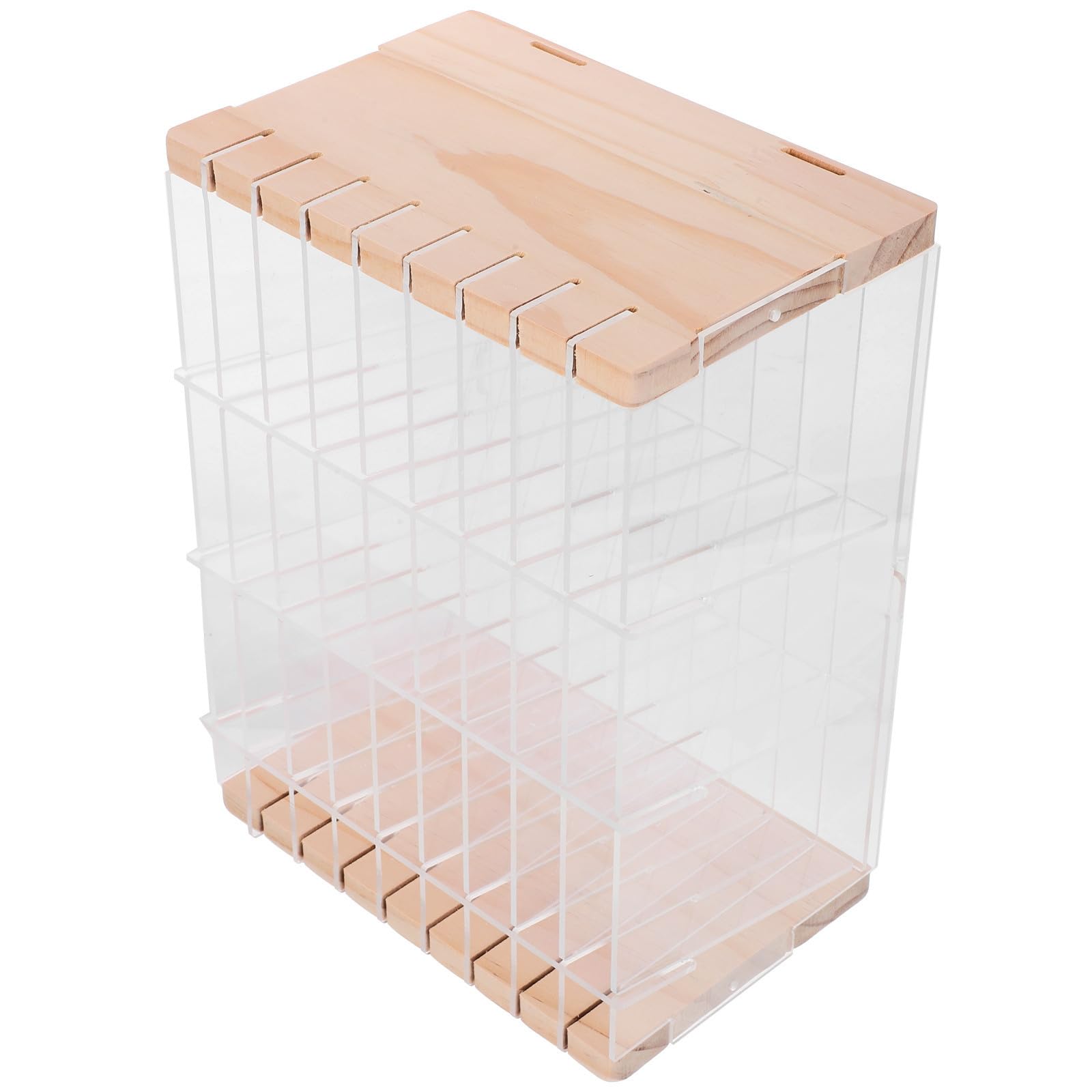 POPETPOP Multifunktionaler Acryl Stiftehalter mit 108 Fächern Transparenter Büro Organizer für Schreibtischzubehör und Aufbewahrung von Markern und Stiften im Büro oder Zuhause