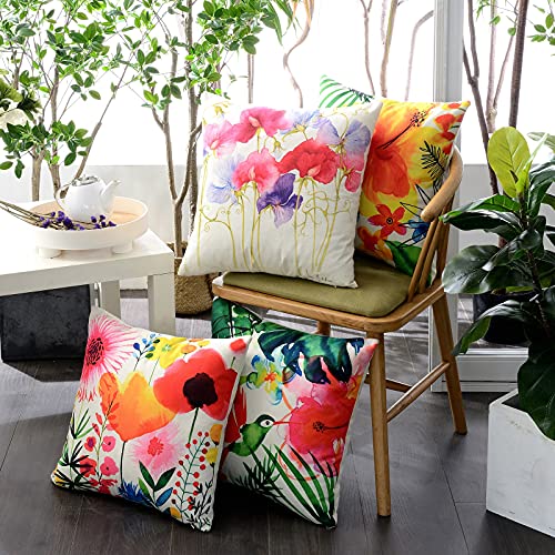 Outdoor-Decorative-Throw-Pillow-Cover-18×18-Inch-Patio-Flower-Pillow-Cushion-Cases-for-Couch-Sofa-Bed-Insert-Not-Included–4-Packs Outdoor Decorative Throw Pillow Cover 18×18 Inch Patio Flower Pillow Cushion Cases for Couch Sofa Bed Insert Not Included–4 Packs