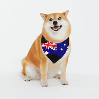 Australia Flag Dog Bandanas Pet Scarf Soft Triangle Bibs for Small and Large Breeds