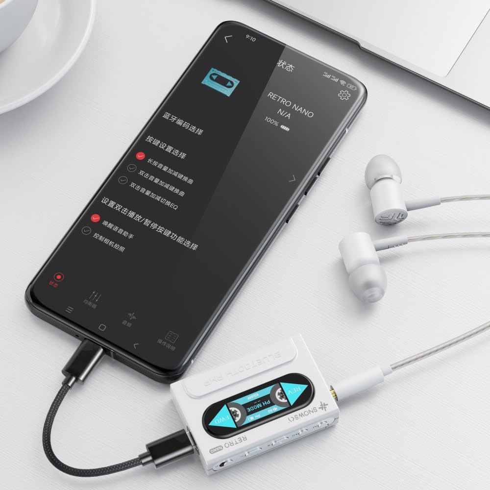 FIIO sky RETRO NANO Blue ヘッドホンアンプ FiiO SNOWSKY Retro Nano Bluetooth 5.1 DAC & Headphone Amplifier