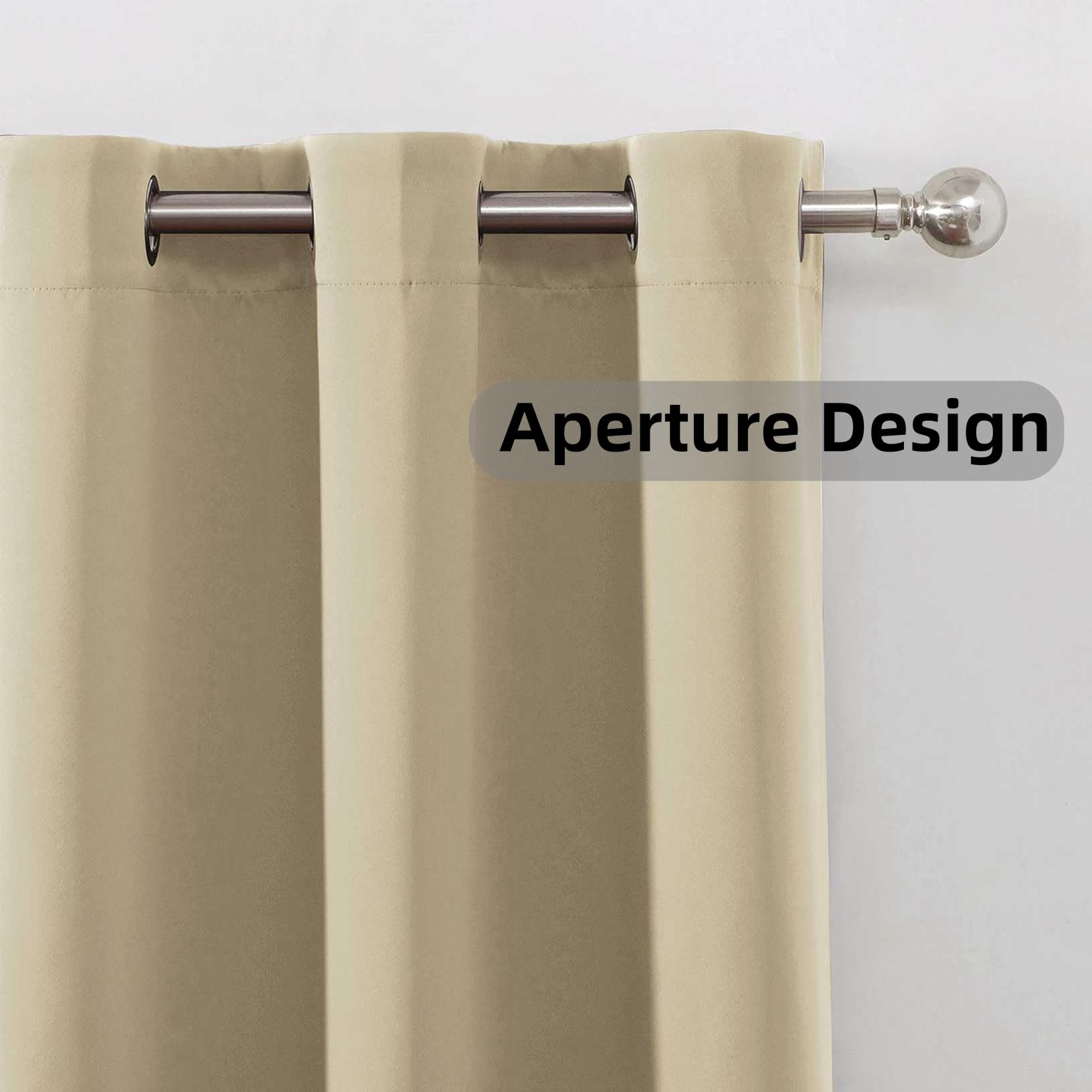 Tende per Interni Termiche Isolante Blackout Privacy 235x270cm Beige