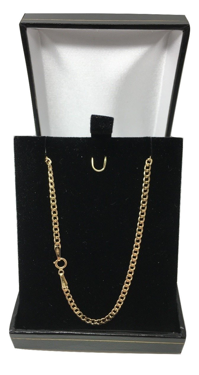 14 Karat 585 Gold Panzerkette Gelbgold Unisex Kette - Breite 2.3 mm