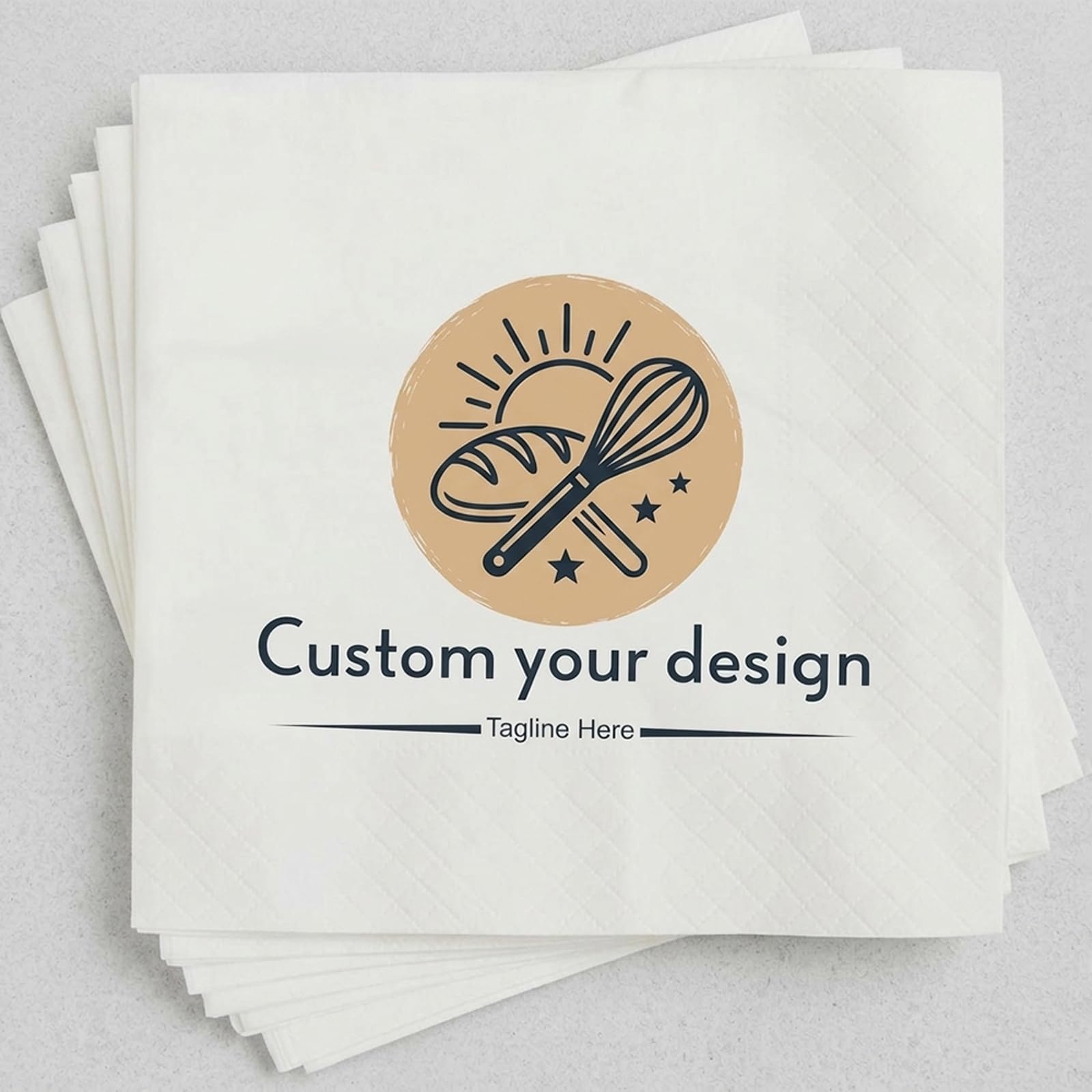 Personalized Printed Paper Napkins, with Your Logo, Image & Text，Graduation
