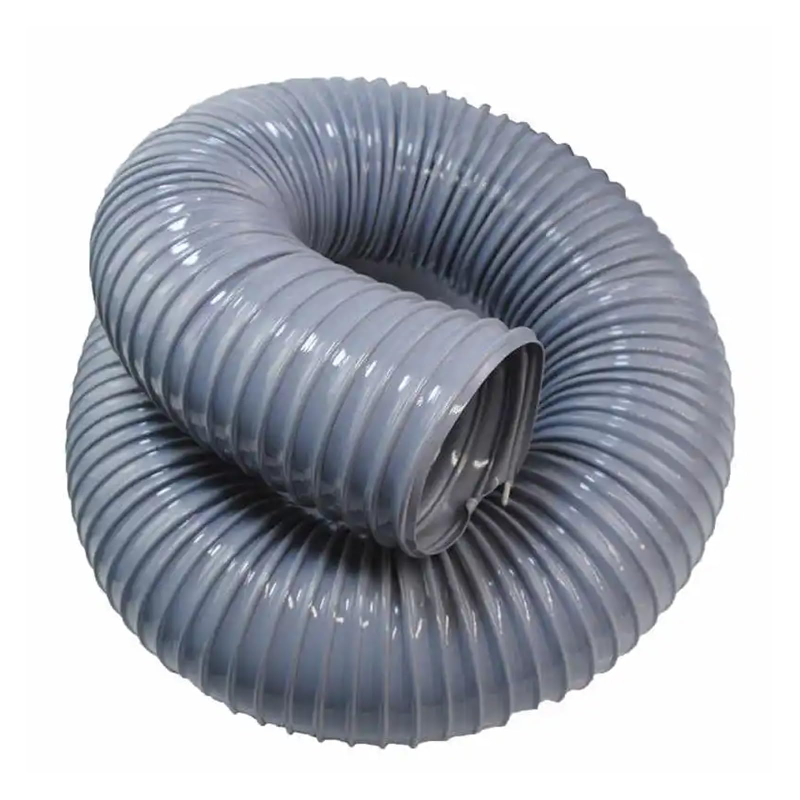 Tubo corrugato in filo di acciaio grigio PVC, tubo flessibile for macchina for incisione con aspirazione statica, ventilazione, diametro interno 30-100 mm(3 Meter,Inner Diameter 70mm)