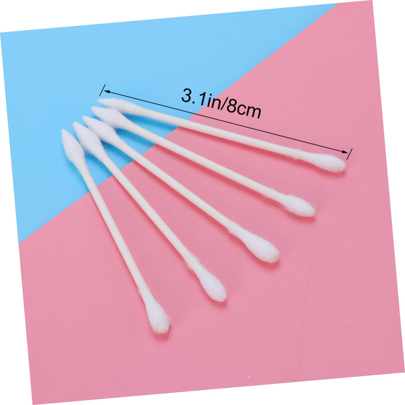 HAPINARY 200pcs Multifunctional Cotton Swabs Double Tips Long Natural Cotton for Makeup Eyes Lips Portable Plastic Case