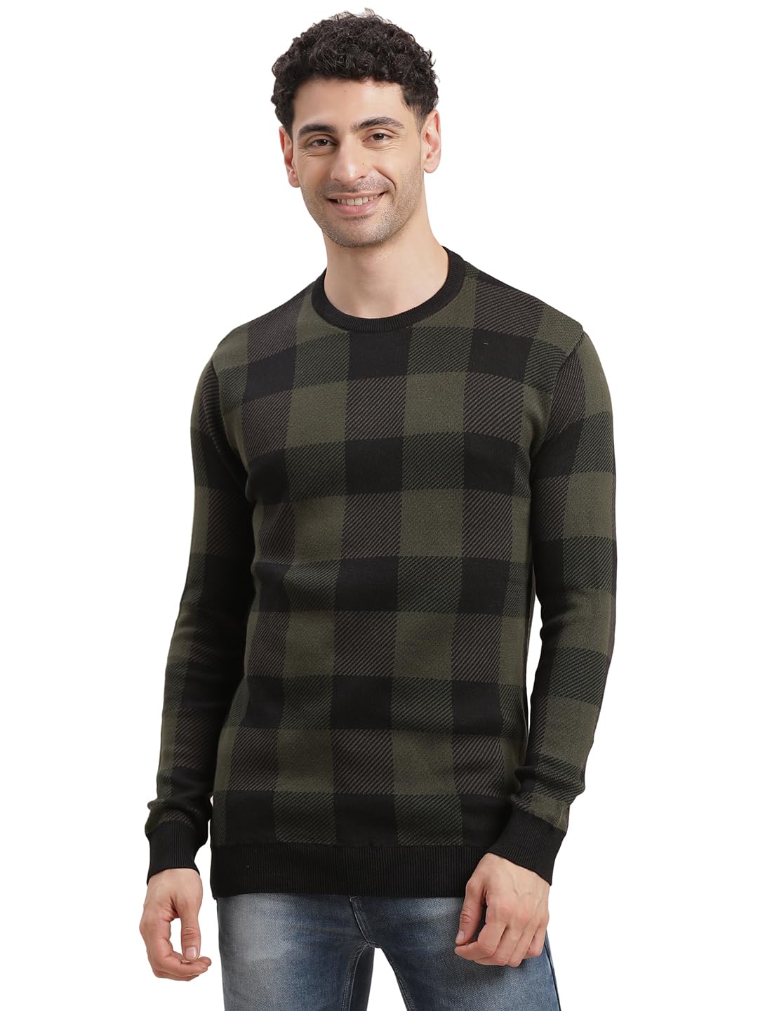 turtle urtle Men’s Knitted Checkered Regular Fit Full Sleeve Multicolor Pullover – Soft & Warm Winter Sweater for Men || Stylish Check Pattern Knitwear for Casual-picture-45