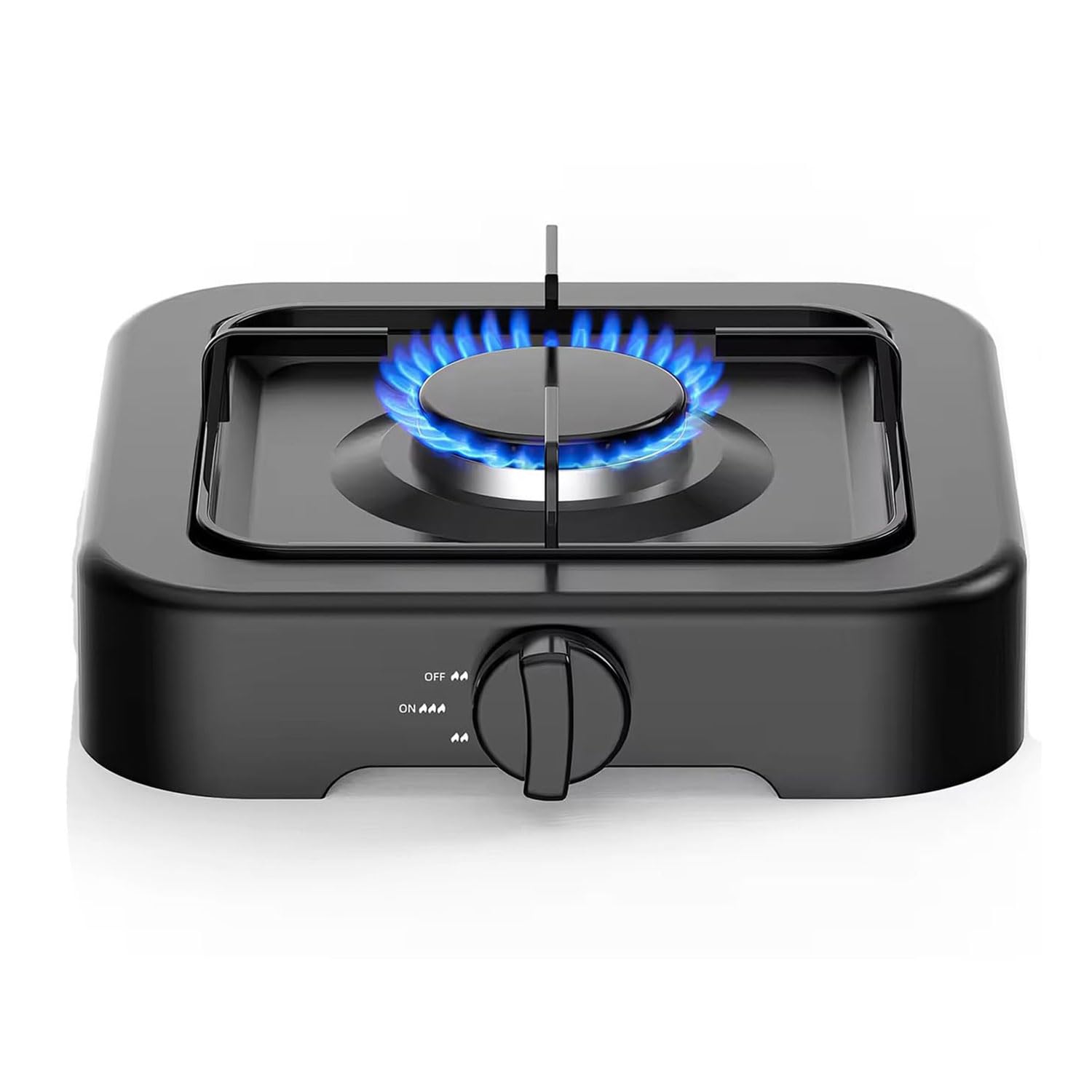 Estufa de gas portátil para camping, 2,2 kW de un solo quemador con control de temperatura ajustable y encendido automático para barbacoas y picnics