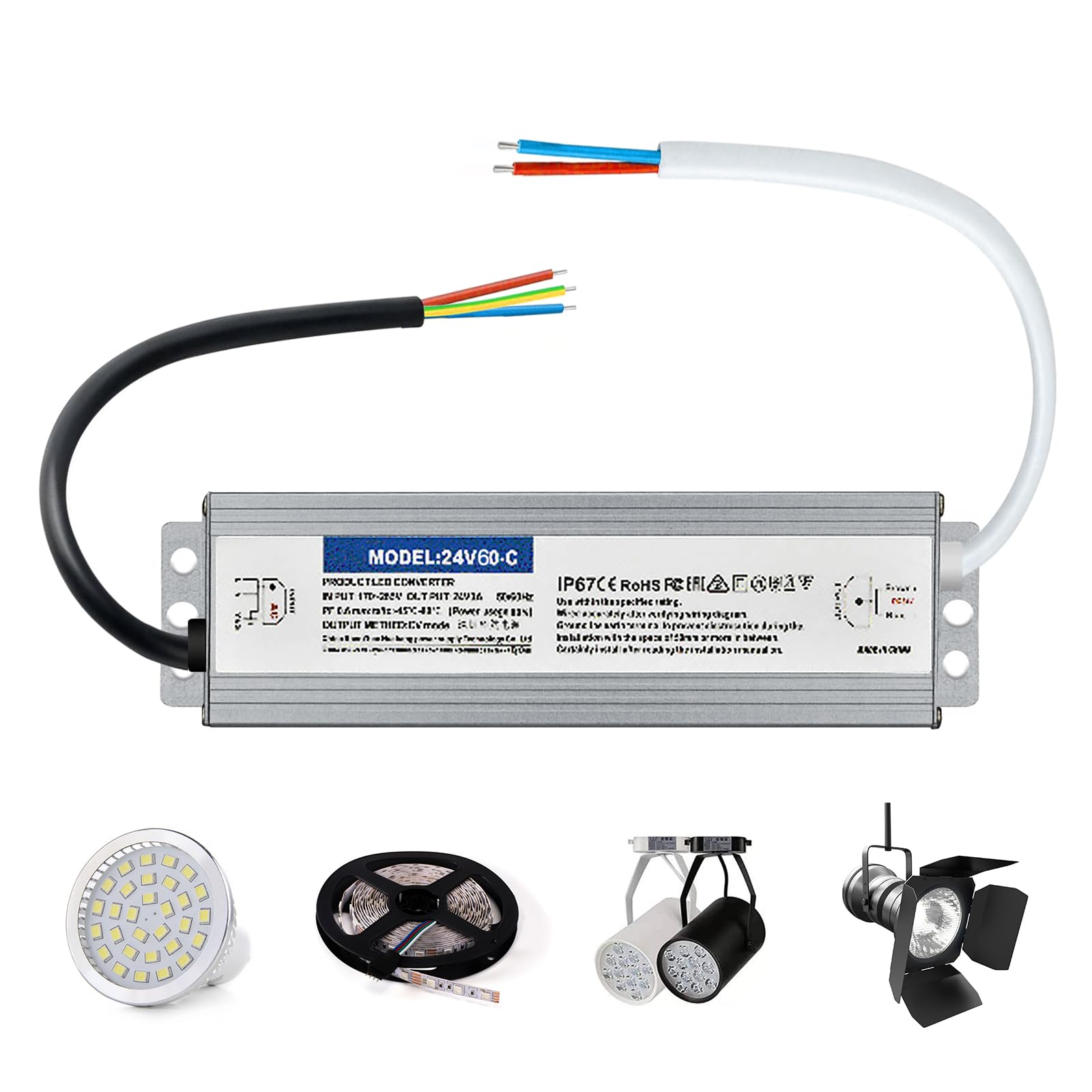 Alimentatore LED 24V 100W BRIMETI - Trasformatore Slim Per Luci LED, Strisce E Faretti | Driver DC 24V Per Interni Ed Esterni - Foto 11