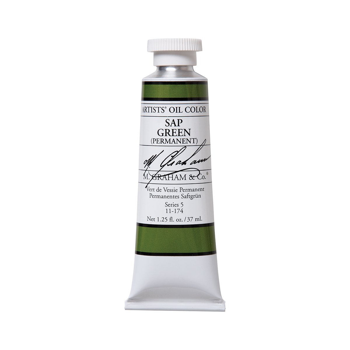 M. Graham & Co. Green M. Graham 30Ml Tube Oil Paint, Sap Permanent