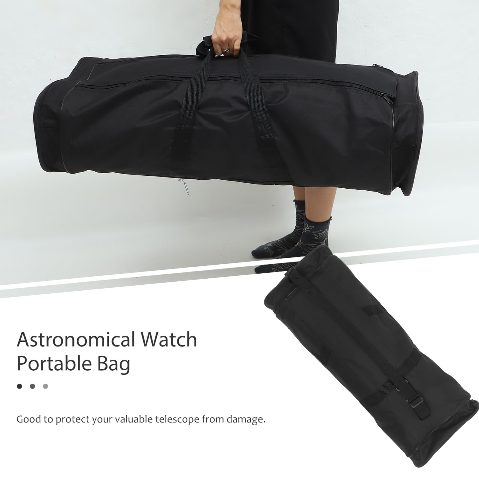 Borsa per Telescopio Portatile, in Nylon Nero, Tracolla