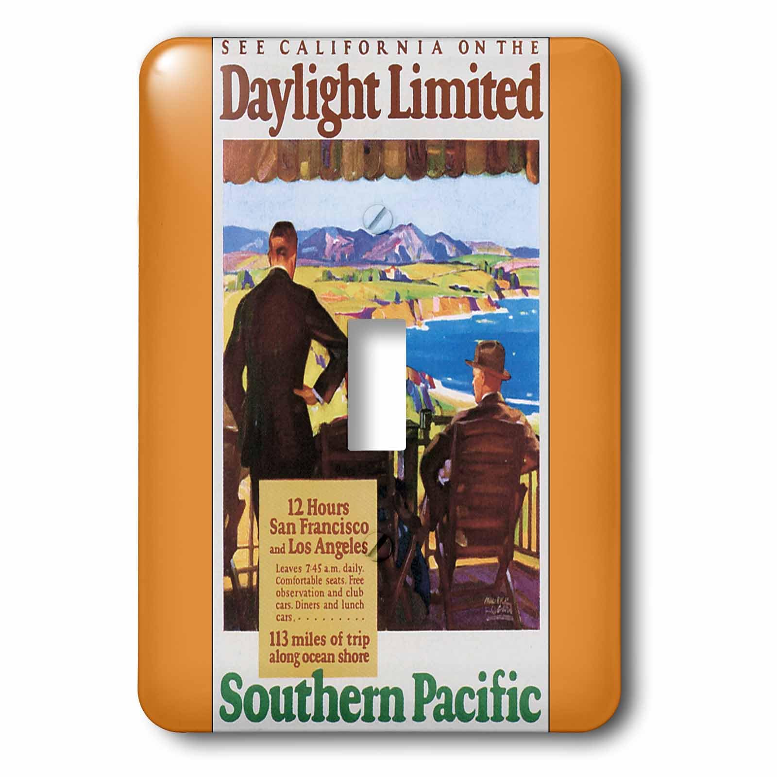 Poster vintage Southern Pacific pour interrupteur de salon rétro californien