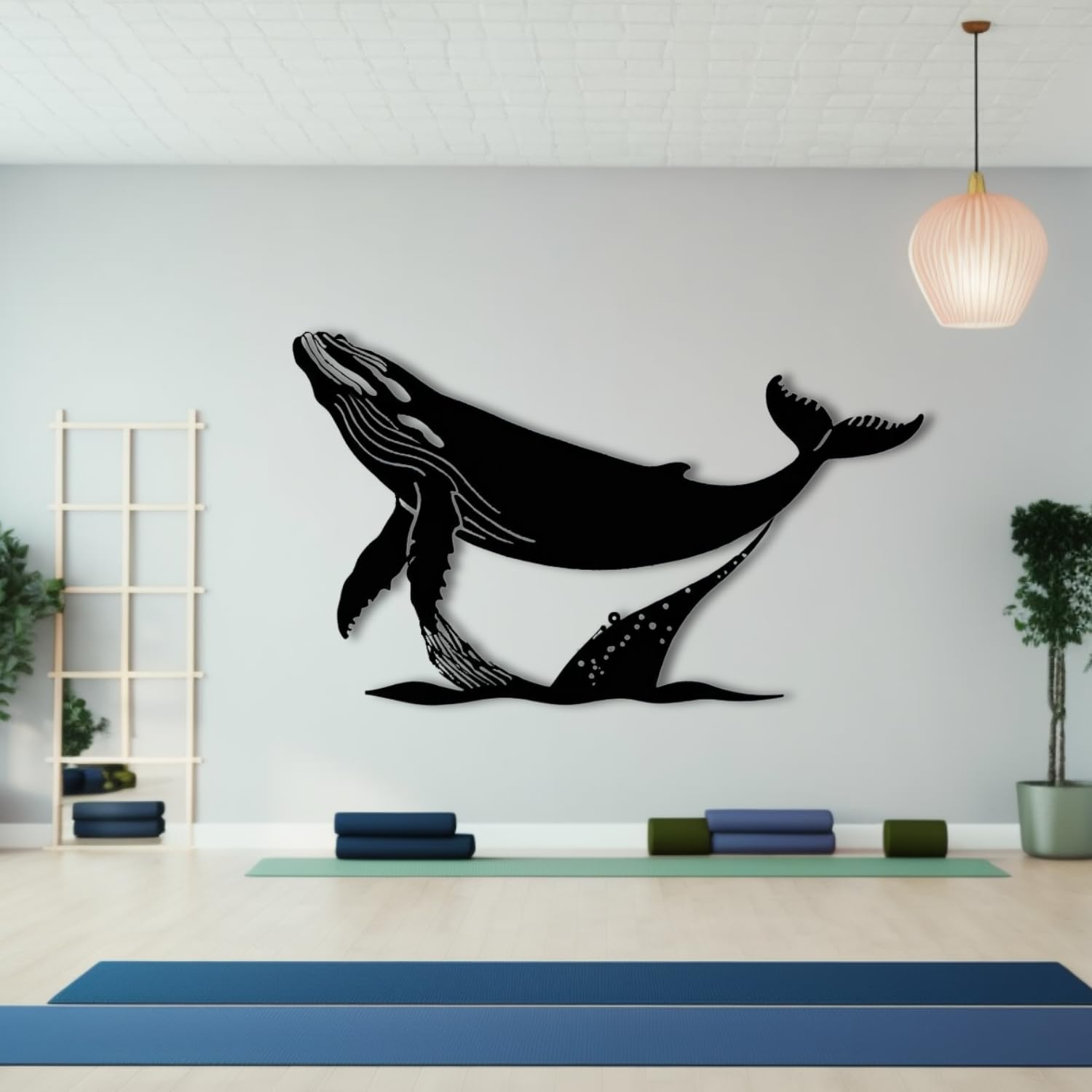 Décoration murale métal baleine, idée cadeau originale de crémaillère