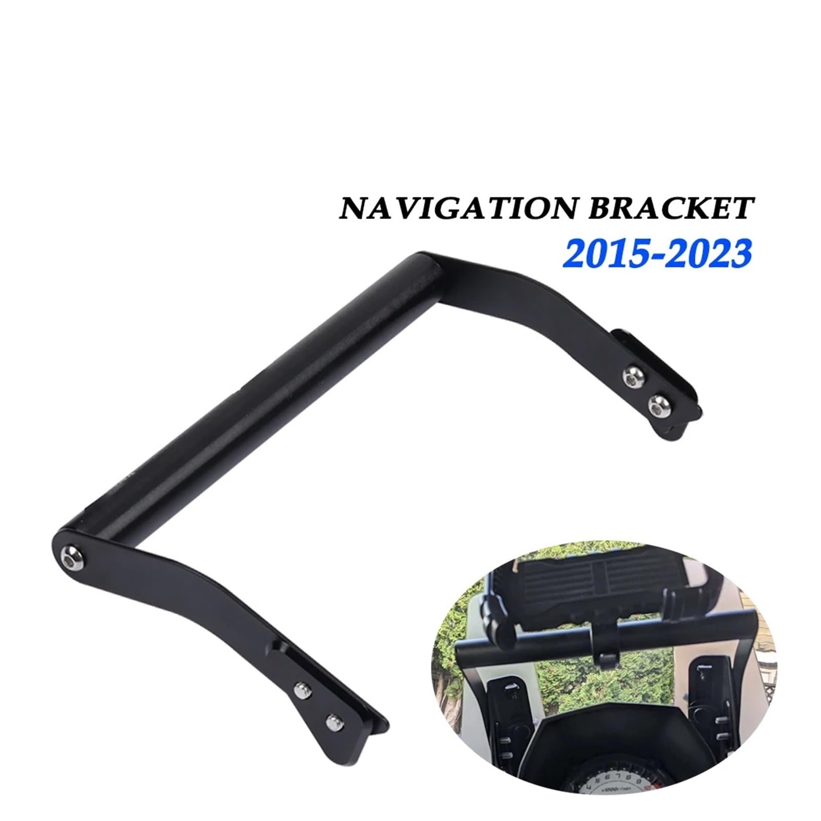 Supporto Telefono Per Kawasaki Versys 650 KLE650 2015-2019 - Staffa Navigazione GPS In Alluminio, Kit Di Montaggio - 2