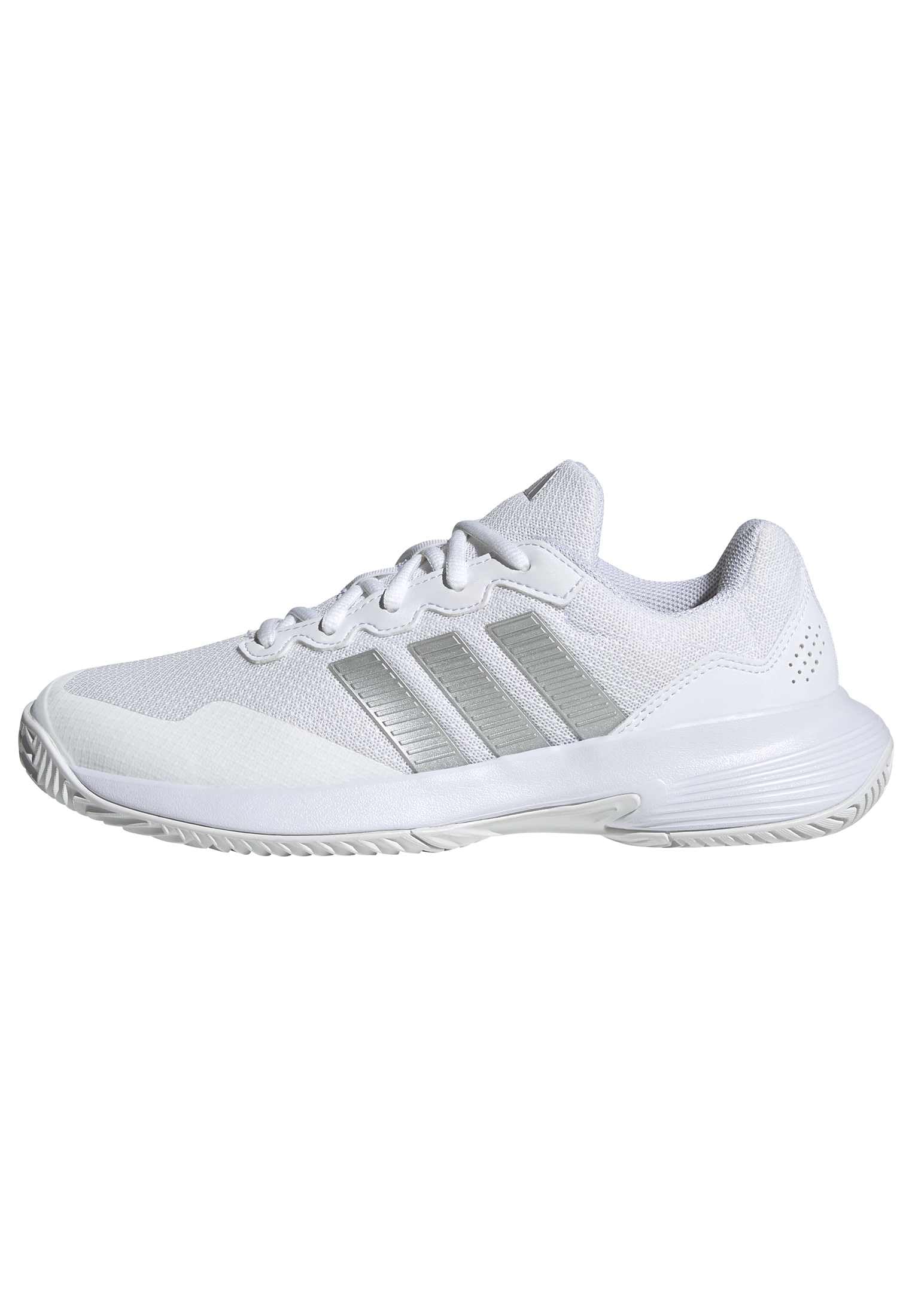 adidas Women's GAMECOURT 2 Tennis Shoes, FTWR White/Silver met./Silver met., 6.5 UK