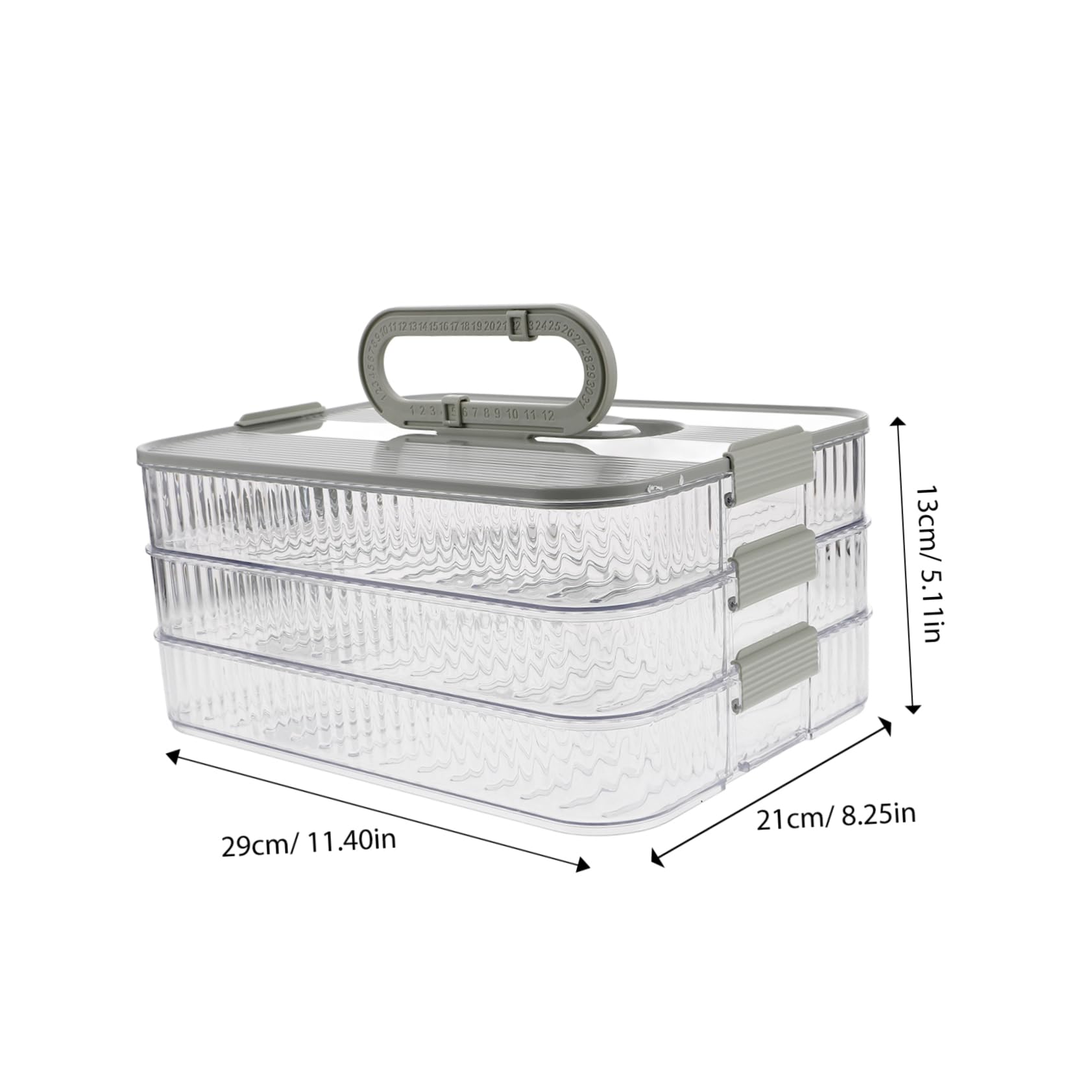 ULTECHNOVO Contenedor De Carne De Tres Para Refrigerador Organizador Apilable Para Alimentos Contenedor Para Refrigerios Para Guardar Frutas y Verduras El Congelador
