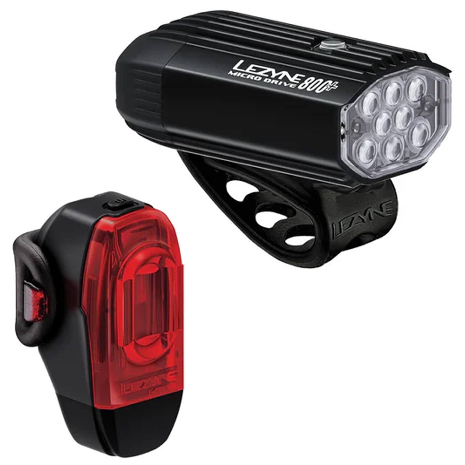LEZYNE luce micro drive 800+/ktv drive pro+ anteriore+posteriore nero