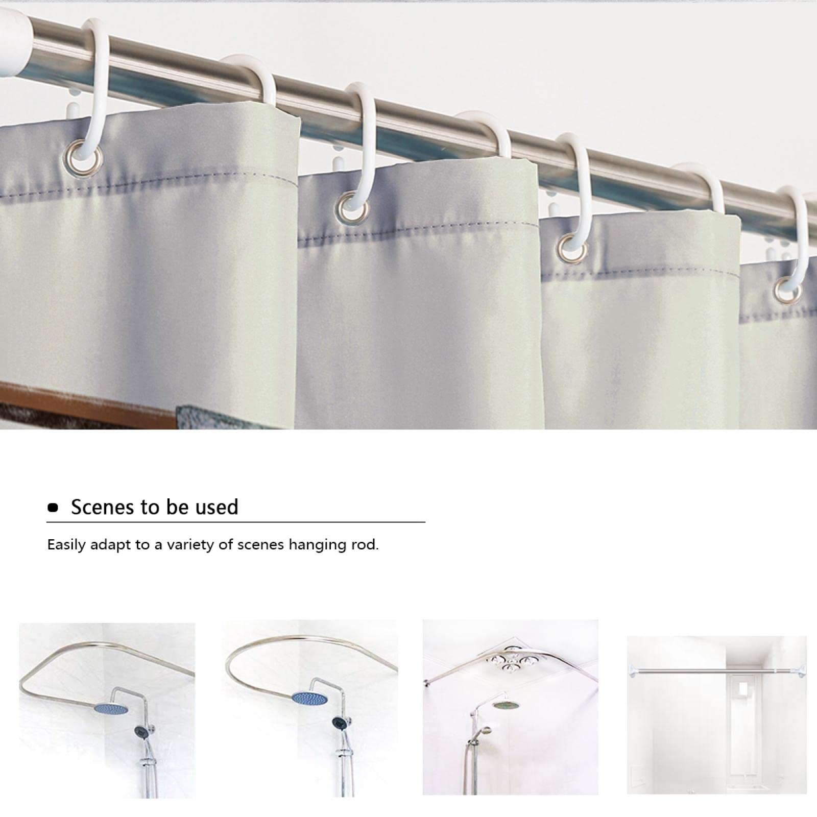 Set Tenda Doccia 4 Pezzi Con Frasi Motivazionali, Design Floreale Country Marrone, Con Tappetino E Copriwater