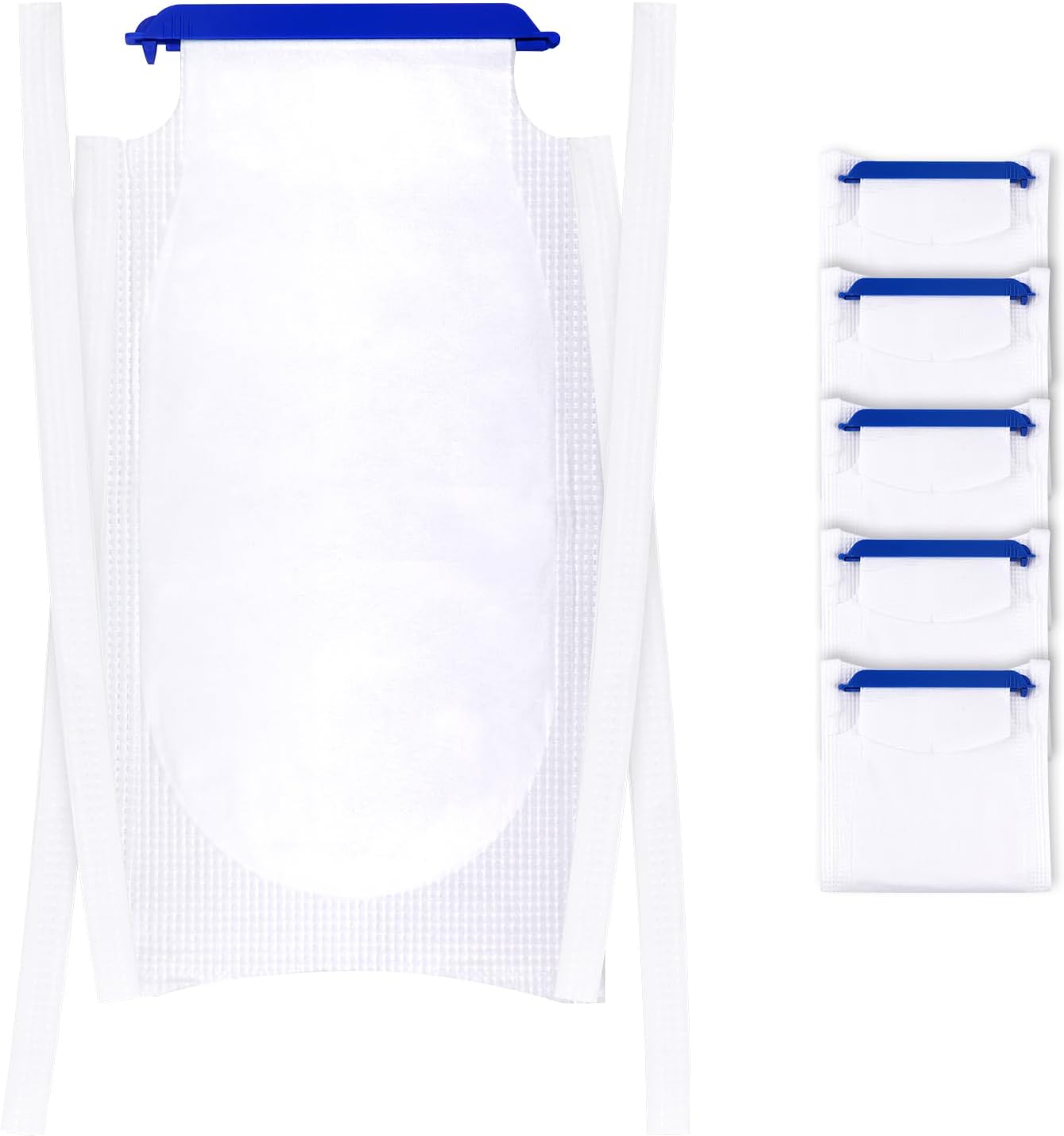5 Pack Refillable Ice Bags with Clamp Closure 6-1/2 x 14 Reusable Medical ice Packs for Injuries Easy Filling Hospital Icepack with Soft Outer Covering with Leak Proof Closure, Super Soft Inner Layer