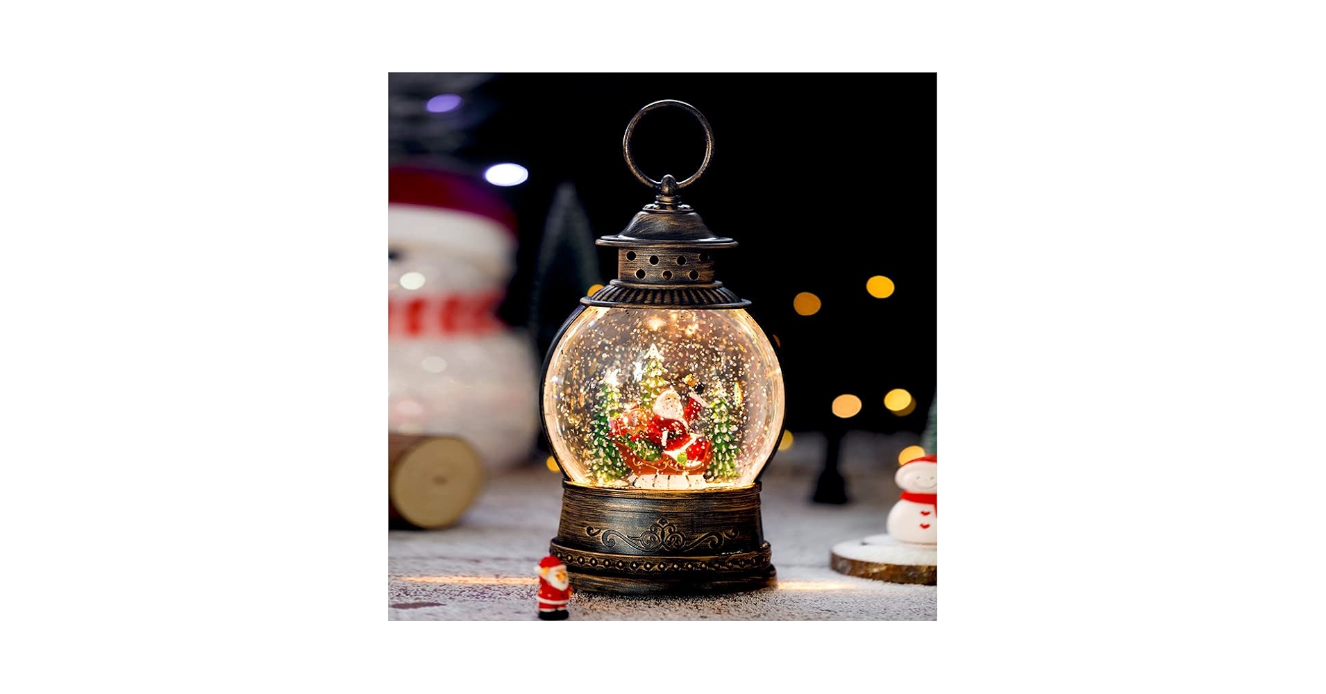 【迫力満点！】クリスマス　ランタン型　スノードーム　ウォーターグローブ　ライト 楽天市場】即納 クリスマス LEDライト付 ホリデーランタンライト