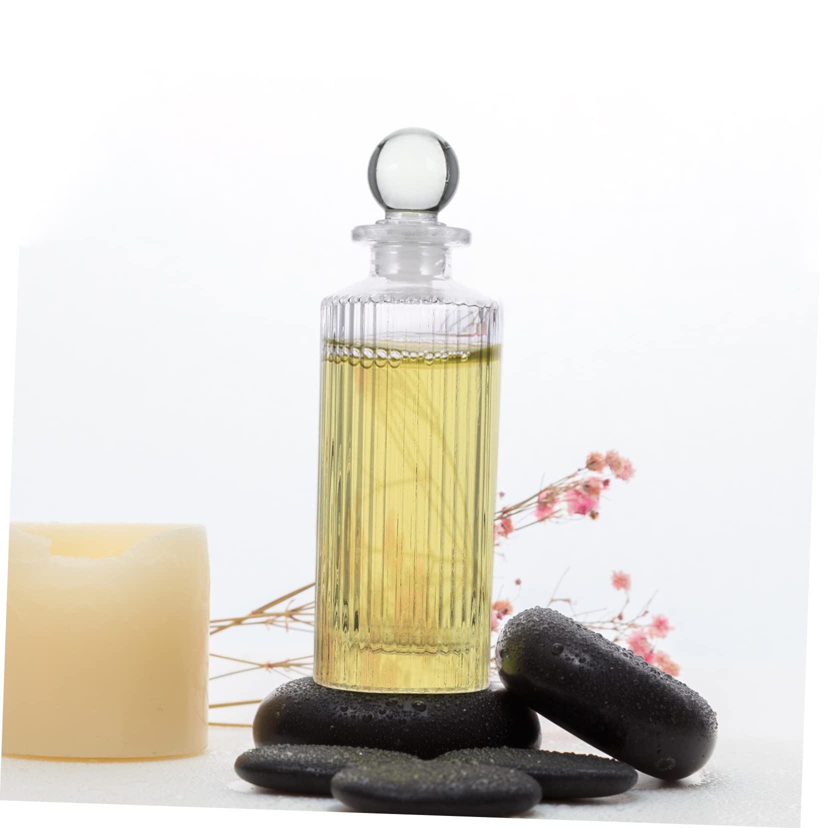 ULTECHNOVO Contenitore Profumo in Vetro da Diffusore di Aromi Vuoto per Casa per Oli Essenziali e Bastoncini di Giunco Adatto Camera da Letto Soggiorno e Bagno