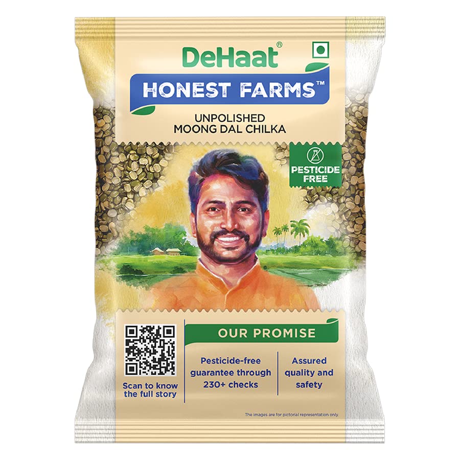 DeHaat Honest Farms Pesticide Free Unpolished Moong Dal Chilka 500 GM (B0BX44SWH2) Amazon Price History, Amazon Price Tracker