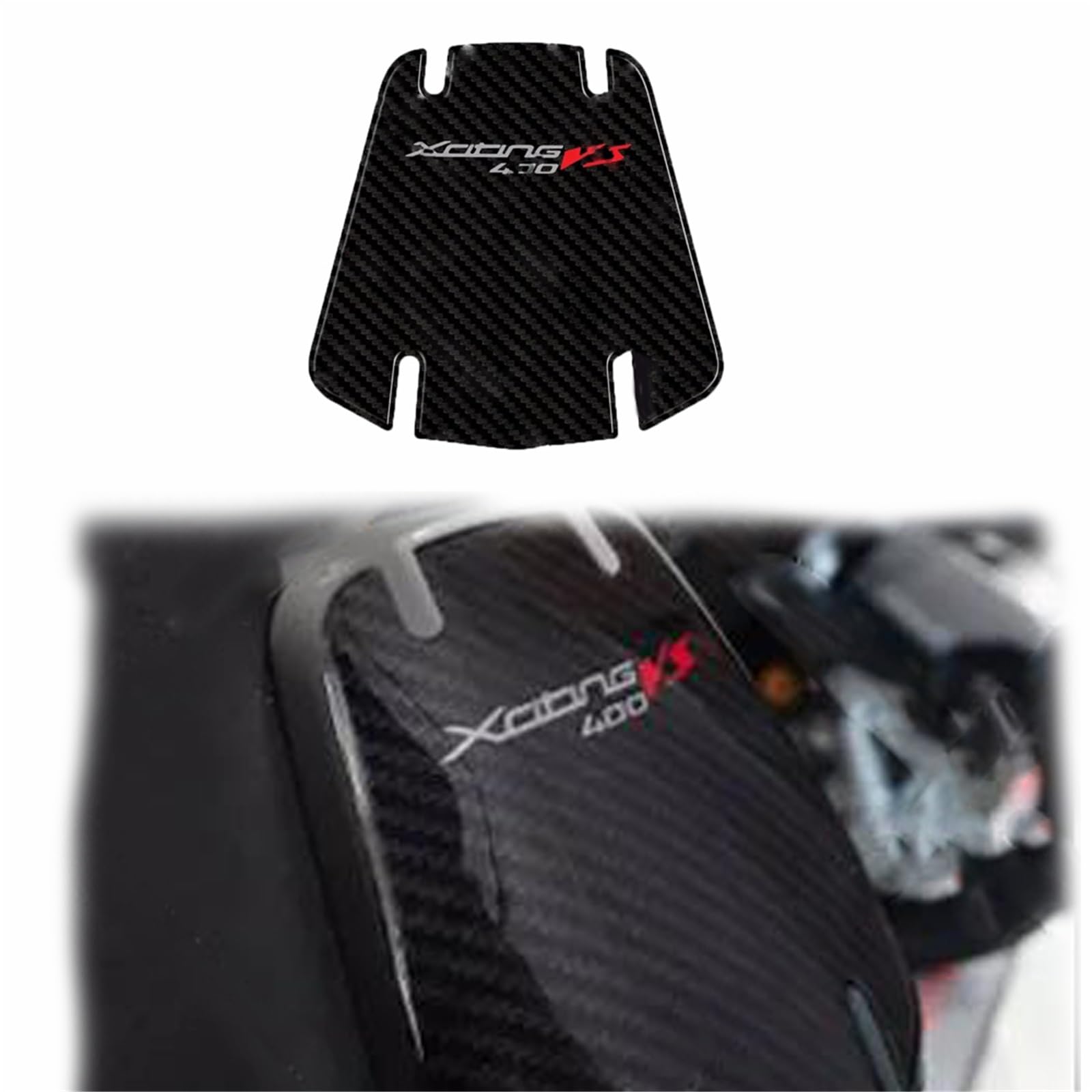 Tynbv Black- Silver Decorative Sticker Sticker Protector Anti Scratch Decal Knee Grip Tank Traction Pads Motorcycle Pad For Kymco Xciting Vs 400
