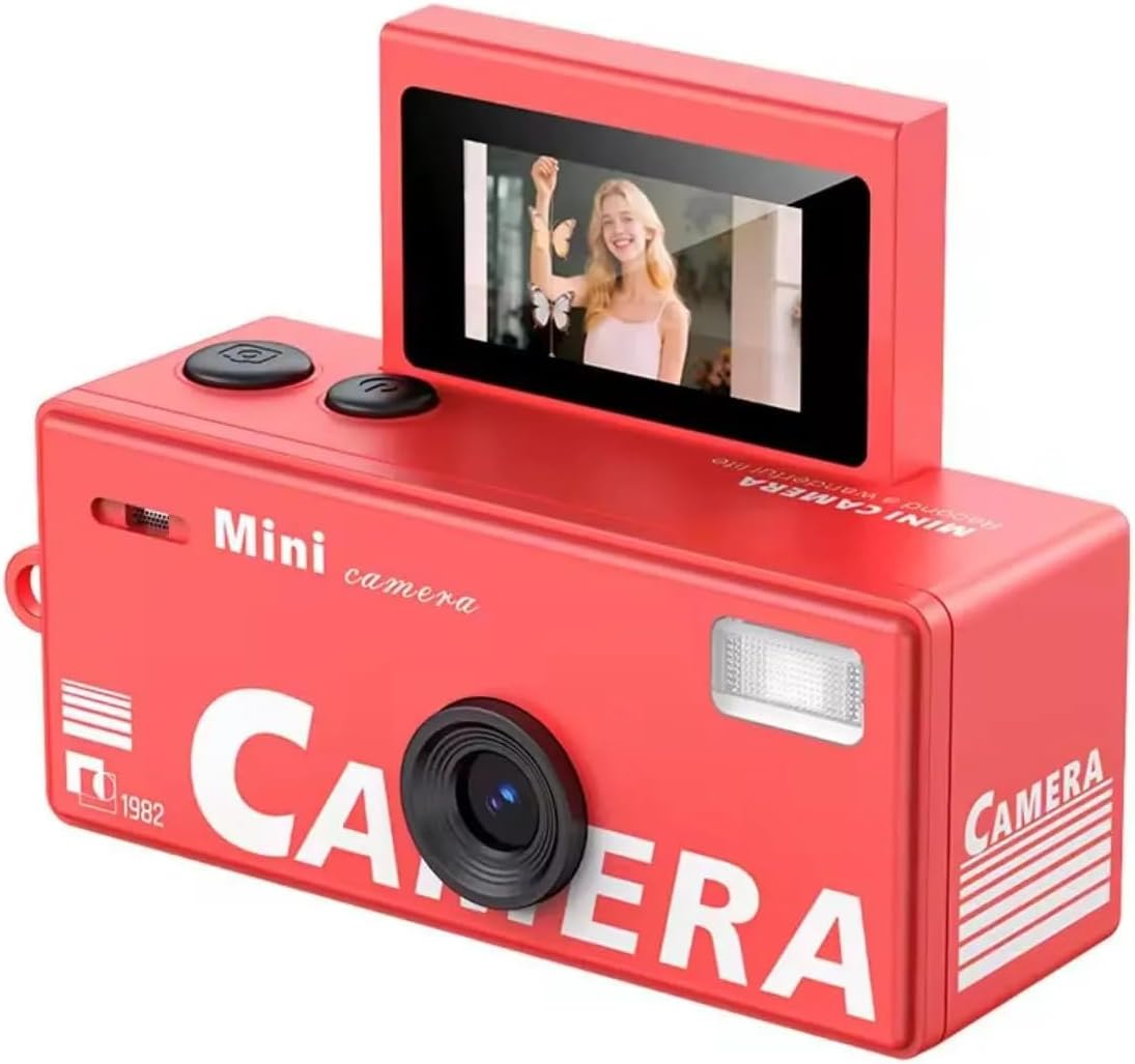 Cámara digital compacta Aries Mini llavero roja miniatura 1