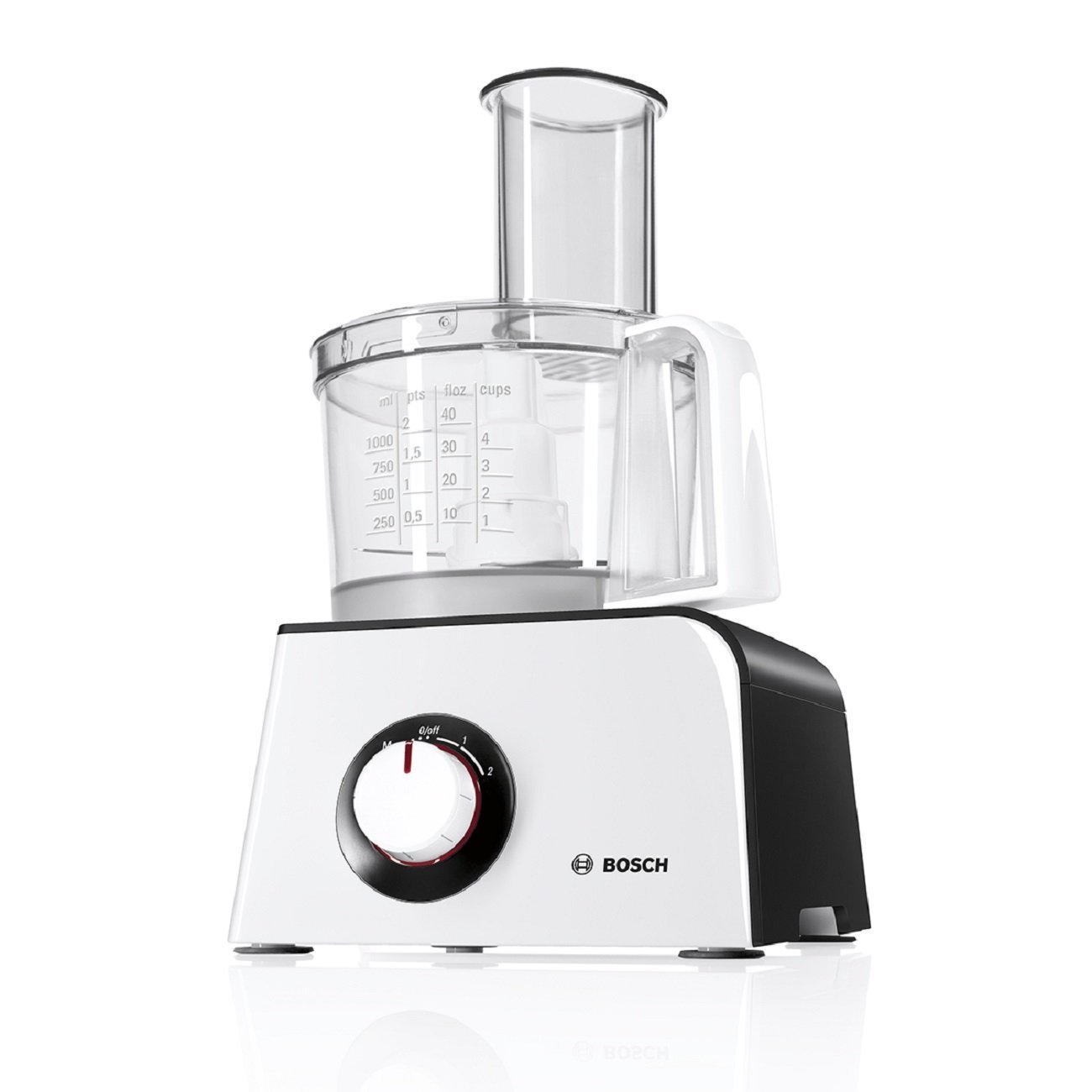 Bosch Elettrodomestici MCM4100 Robot da Cucina, 800 W, 1.21 Litri, Plastica, 2 velocità, Bianco