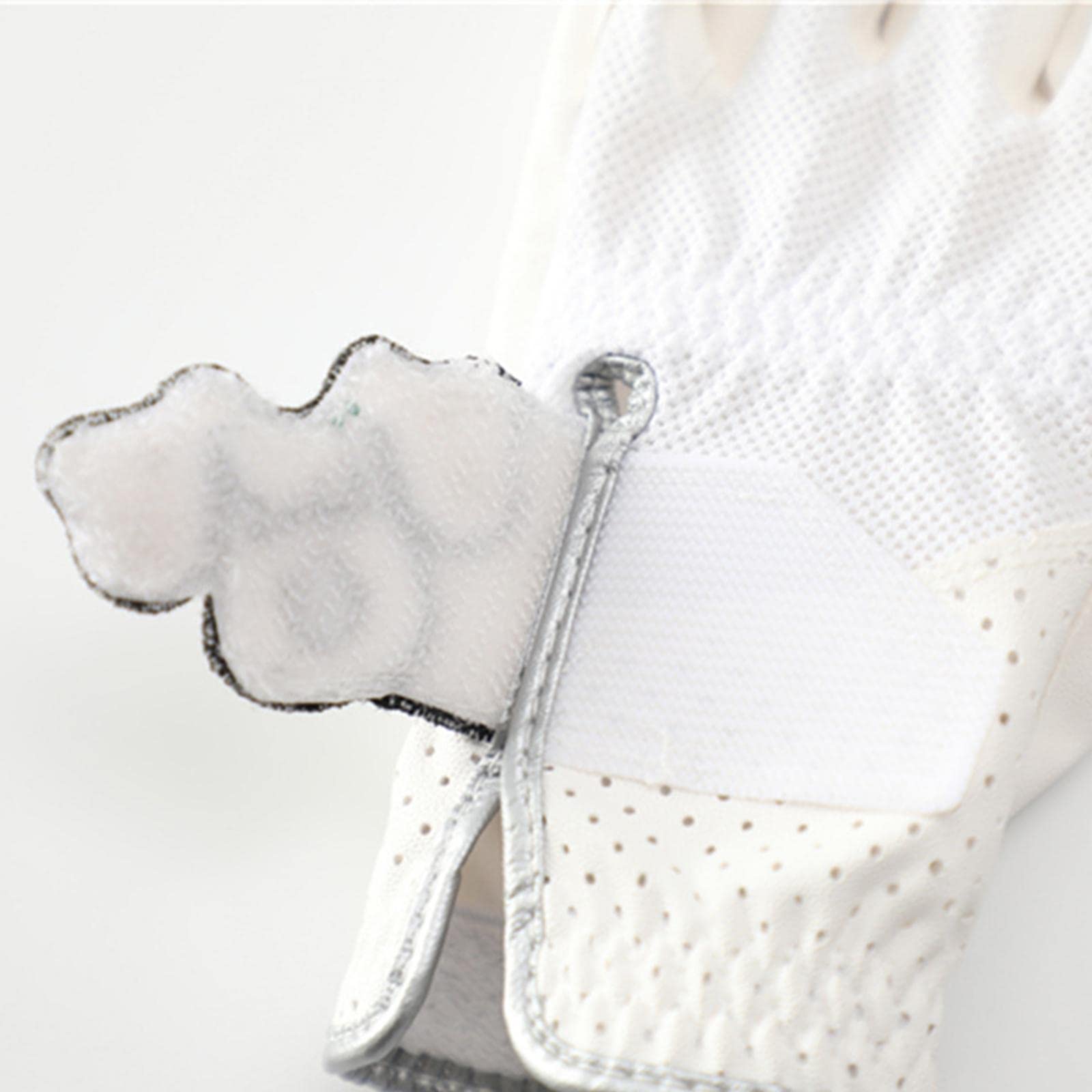 Golfhandschuh für Herren und Damen, linke Hand, Spieler, Mikrofaser, weich, bequem, 17 cm, Weiß
