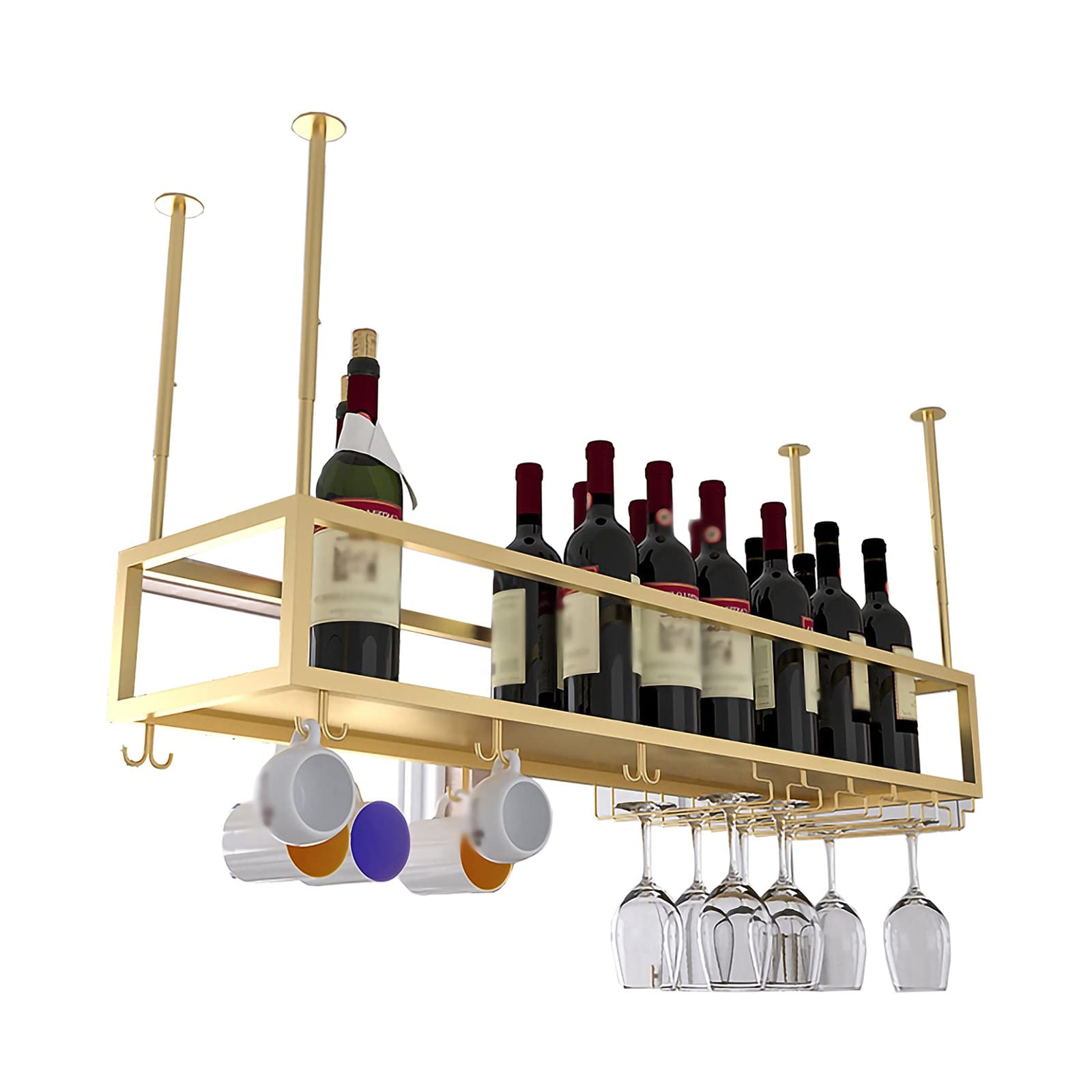 Porte-verre à vin suspendu réglable pour éviter la casse en cuisine