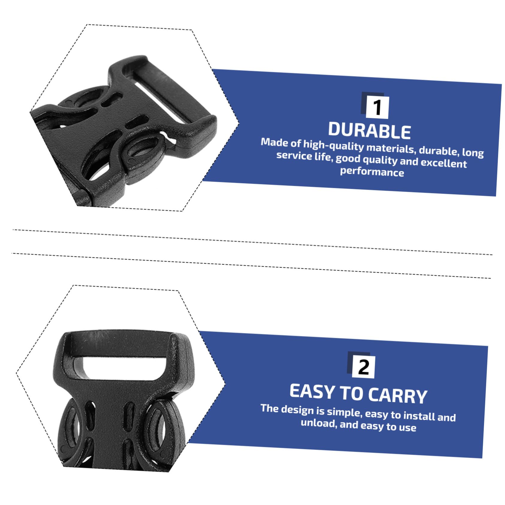 Anneome 100piezas Hebillas De Liberación Lateral Para Cinturones De Equipaje Mochilas y Accesorios De Bricolaje Fáciles De Instalar y Reemplazar Adaptables Cinturones