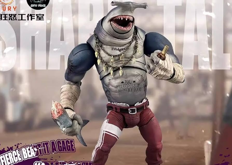 Amazon | [AC]Fury Toys 深淵パワー シリーズ サメ人 8インチ