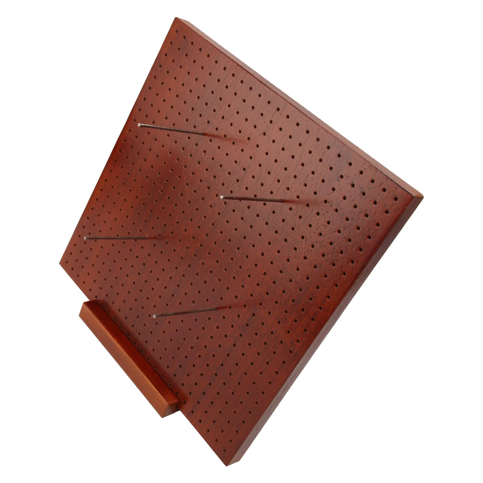 Tavola di bloccaggio per uncinetto, tappetino in legno per il bloccaggio dei lavori a maglia dedicato ai granny square, 31,5 x 31,5 cm, realizzato artigianalmente con 576 fori e