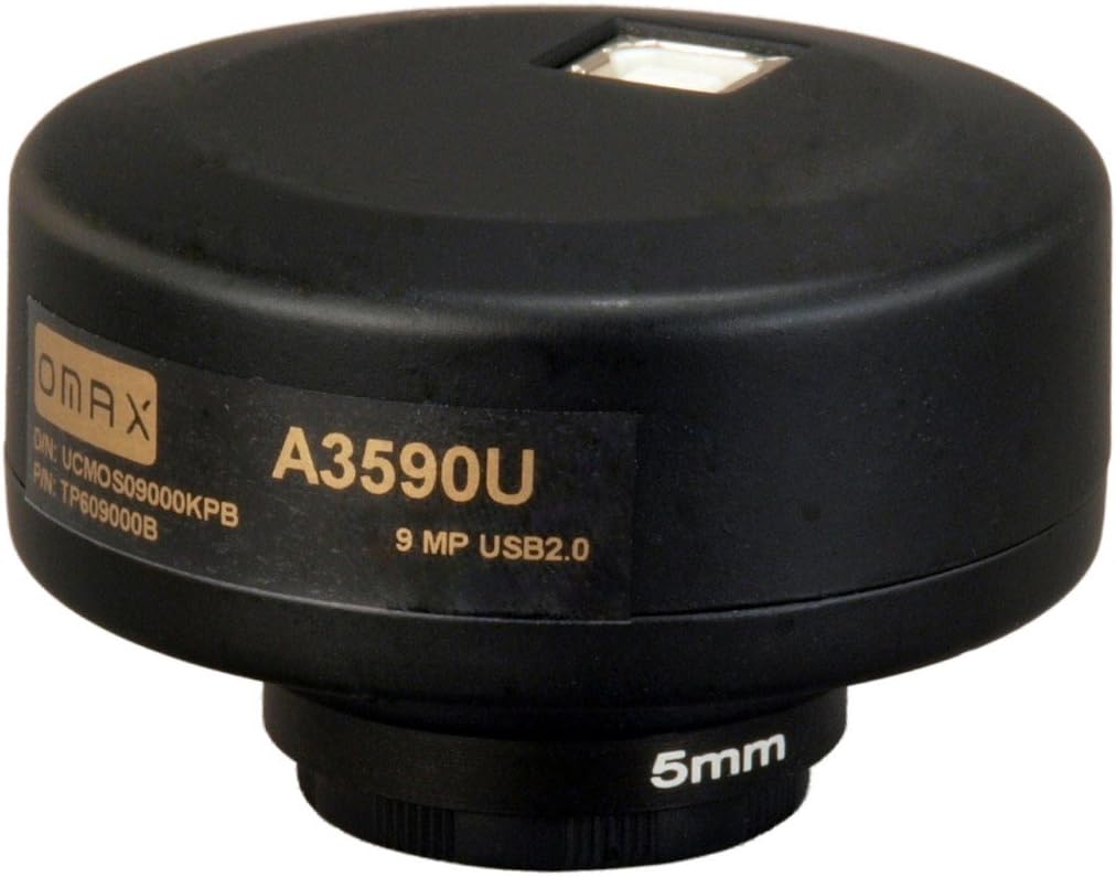 OMAX 9.0MP USB Digital Camera for Microscope with 0.01mm Calibration Slide (Windows/Mac/Linux)
