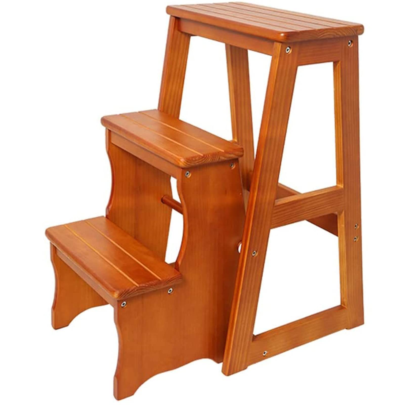 Escabeau pliable 3 niveaux en bois pour lit haut adulte