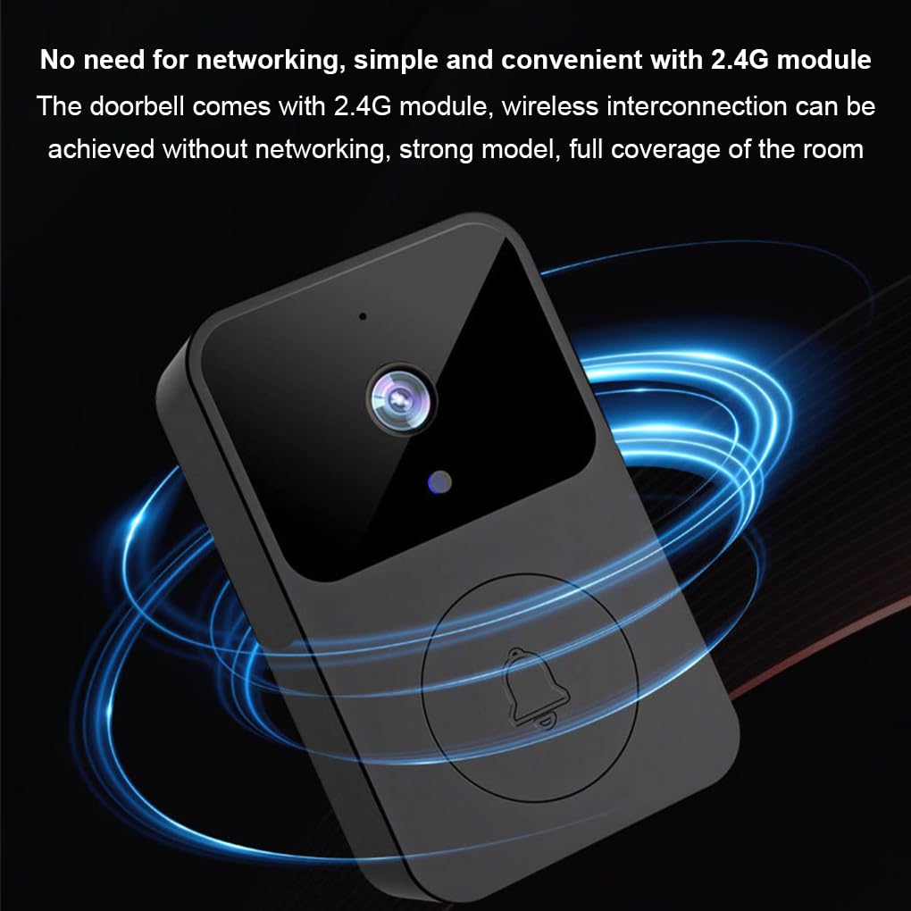 QOKLIYUI Timbre inalámbrico con cámara WiFi y comunicación bidireccional, Resistente al Agua para una Mejor comunicación en Exteriores. Timbre inalámbrico