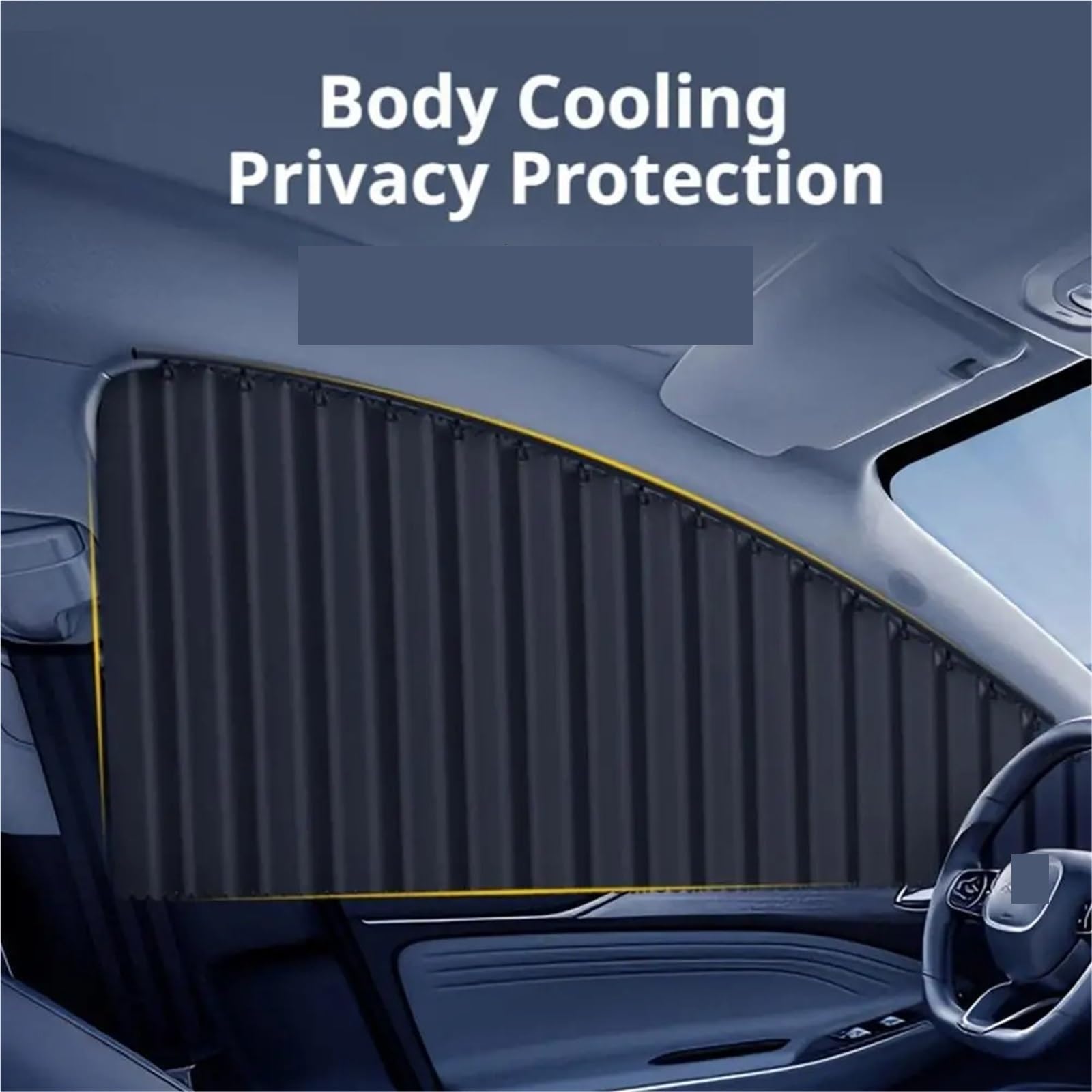 Parasoles Coche Parasol para Ventana Lateral Coche, Cortina Opaca Privacidad con Pista Integrada para Accesorios Protección UV para, Retráctil