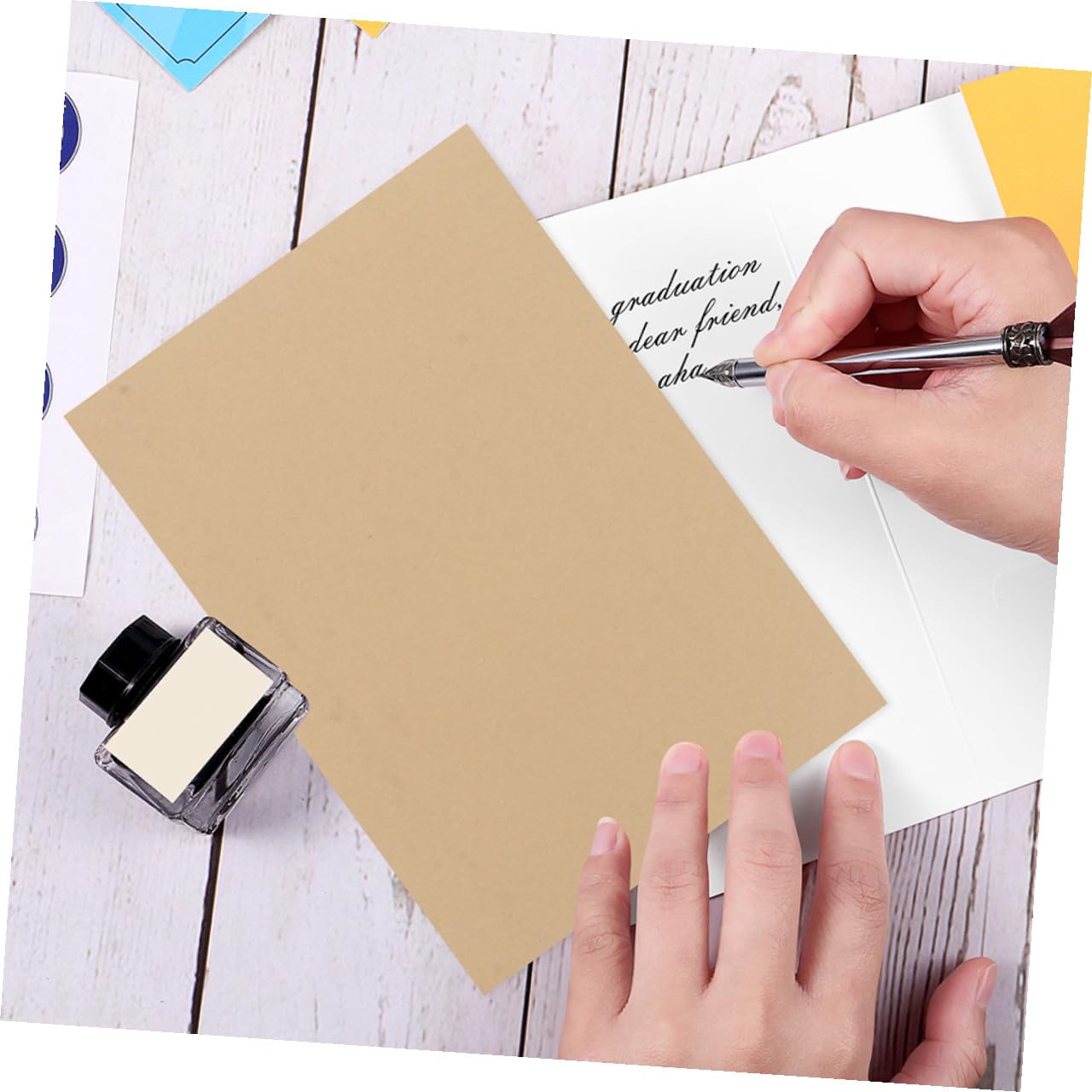 Veemoon 100 Blatt A4 Briefpapier aus Dickem Braunem Kraftpapier Elegantes Vintage Schreibpapier mit Freundlichem Material für Briefwechsel und Bastelprojekte
