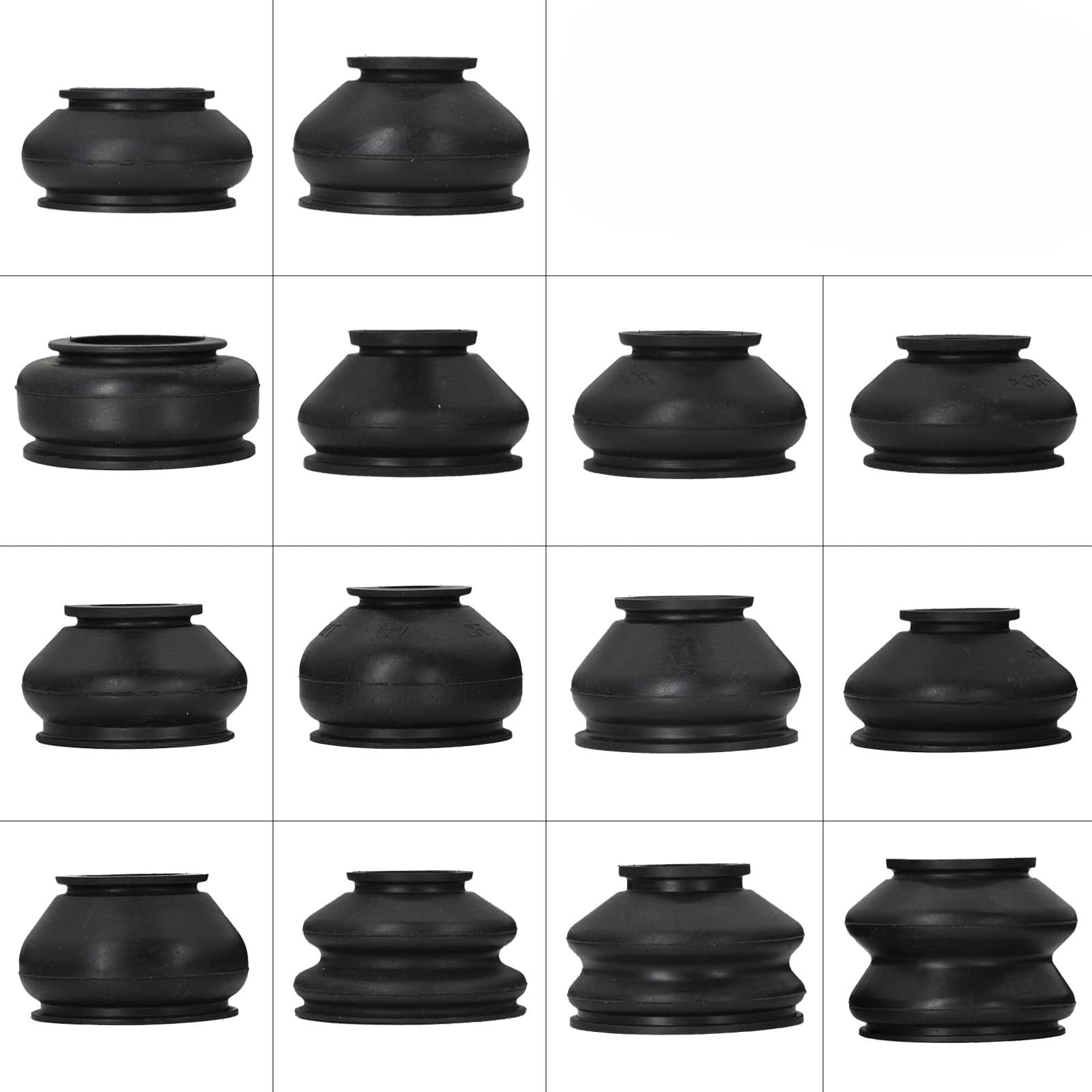 14PCS Tie Rod Boots Cover Replacement, Ball Joint Rubber Tie Rod Boot, Ball Joint Boot Replacement as Rack and Pinion Boot, Universal Turn To Rod Dust Cover Car Accessories Fit for Most Vehicles