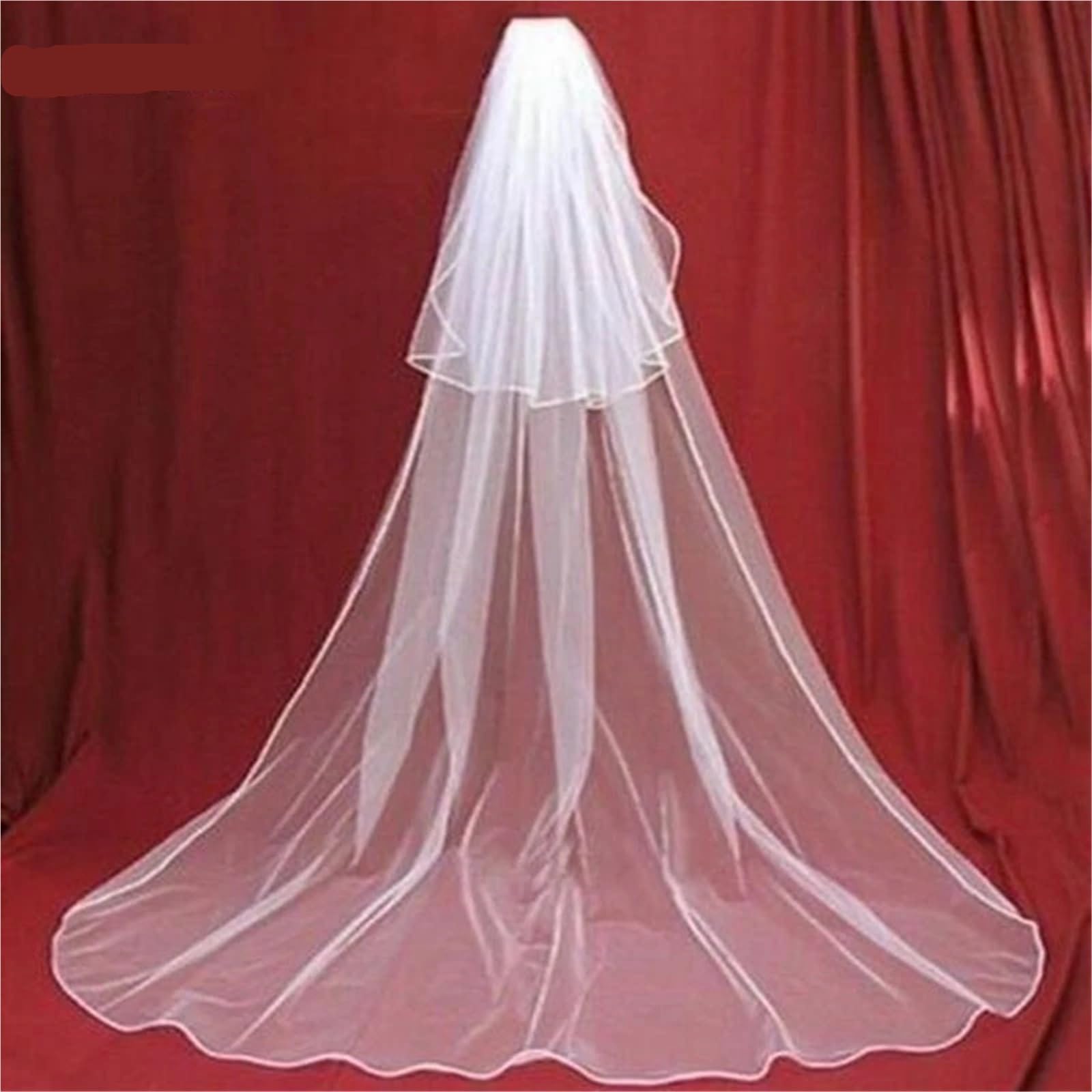 Genérico 2-Layer Bridal Veil Long Wedding Veil with Elegant Velo de Novia Wedding Accessories Velo de Novia