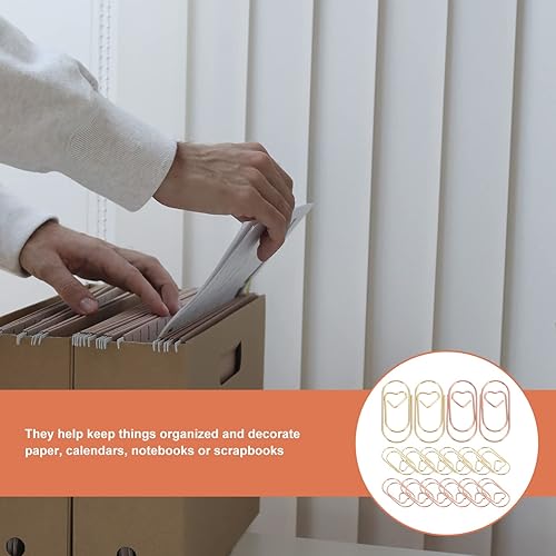 Miniatura 7 de Didiseaon 30 clips de papel para documentos, clips de archivo novedosos, clips de archivo con forma, clips de archivo de libros, clips de lectura de