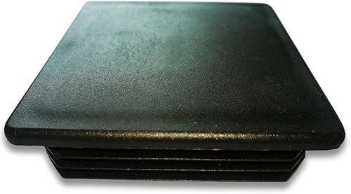 Paquete de 4 tapones cuadrados de plástico de 3 pulgadas, tapas de extremo de inserción de 2.953 in x 2.953 in para poste de tubo cuadrado