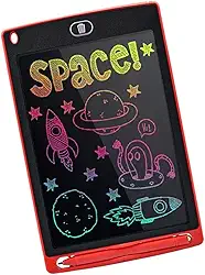 Lousa Mágica Infantil Digital 8,5' Polegadas LCD Branco Preto Azul Verde Vermelho Rosa Mais Caneta De Desenho Tablet Escrever E Desenhar Para Crianças PREMIUM ONYK (VERMELHO)
