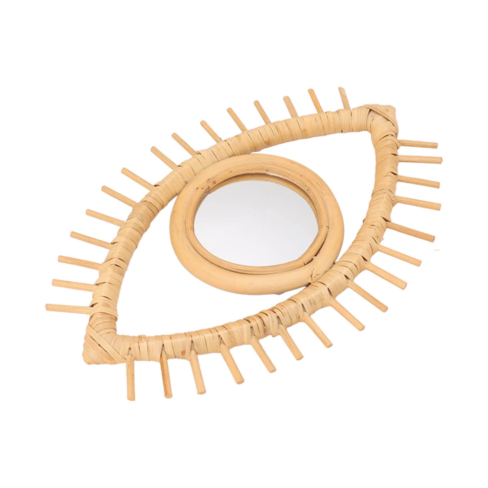Specchio Per Occhi in Rattan, Specchio da Parete a Forma di Occhio, Decorazione da Parete Specchio in Rattan, Ornamenti Simbolici Ed Eleganti Realizzati Per La Decorazione del Bagno Dell'hotel Domesti