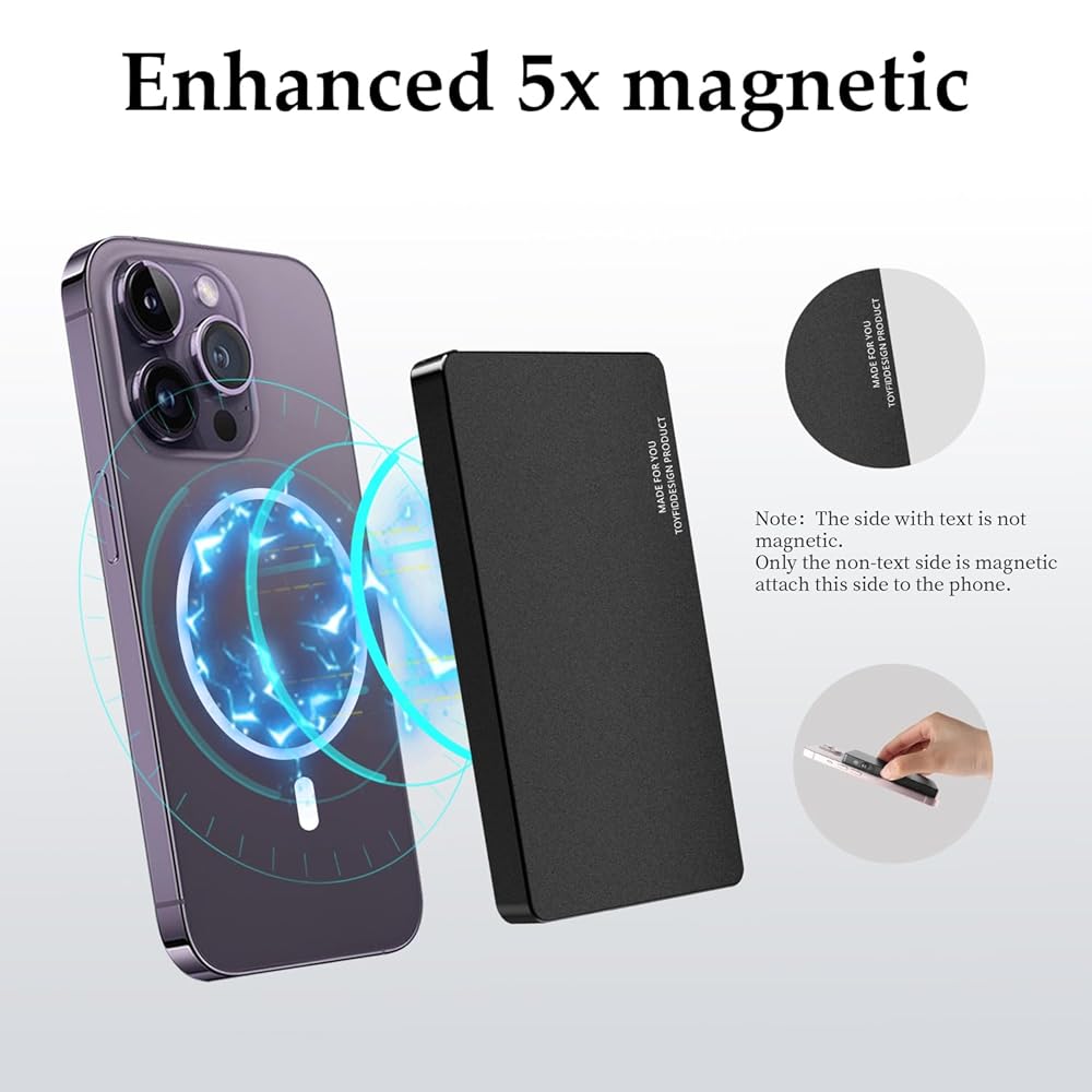 TOYFID All-Aluminum Pop Up Slide Rfid Slim Card Holder Wallet With Airtag Holder