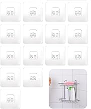AYNKH Lot de 15 pièces crochets adhésifs de rechange pour étagère de douche, sans perçage, porte-savon transparent solide, étagère de rangement pour salle de bain et cuisine